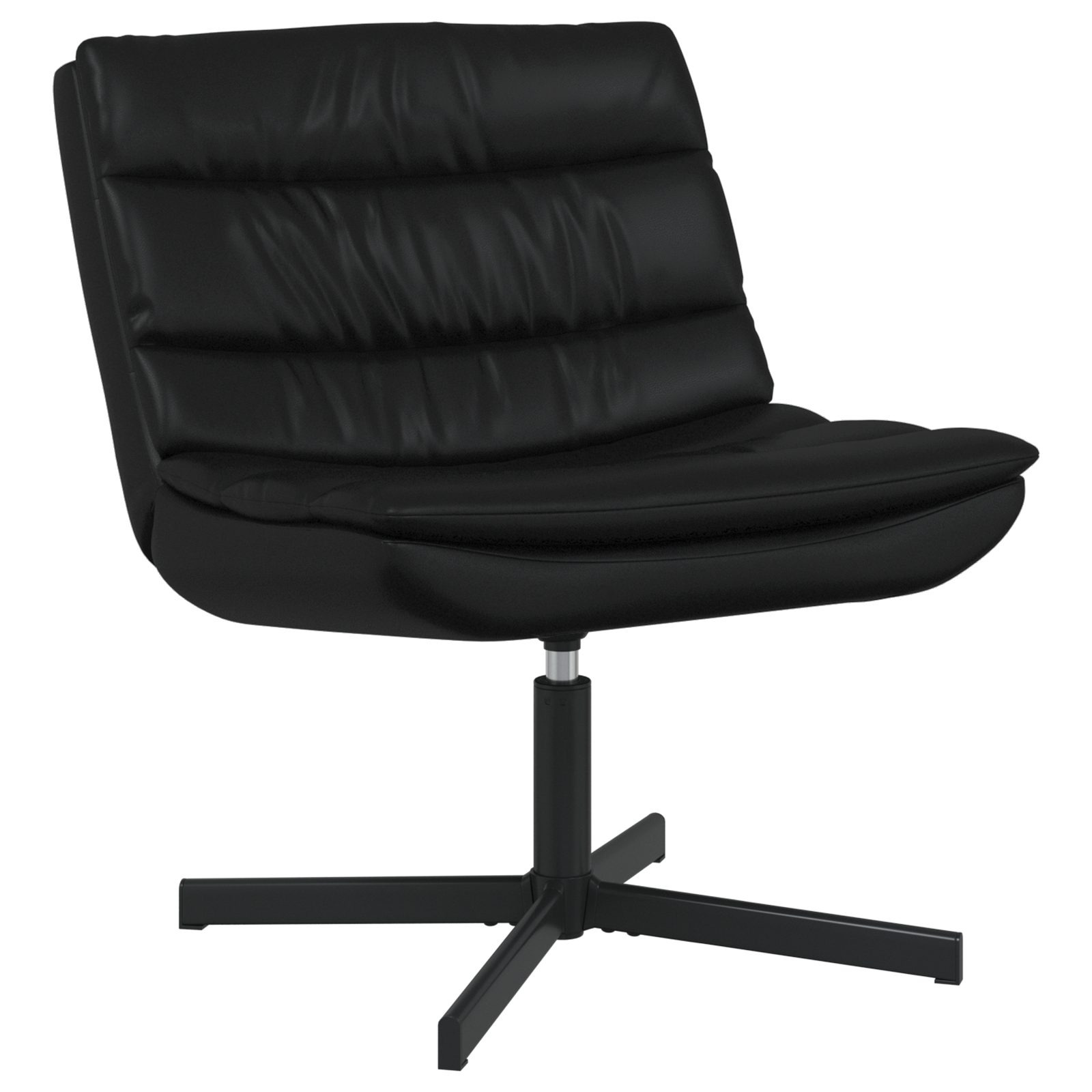 vidaXL Relaxsessel Schwenkstuhl Schwarz Kunstleder, Metall günstig online kaufen