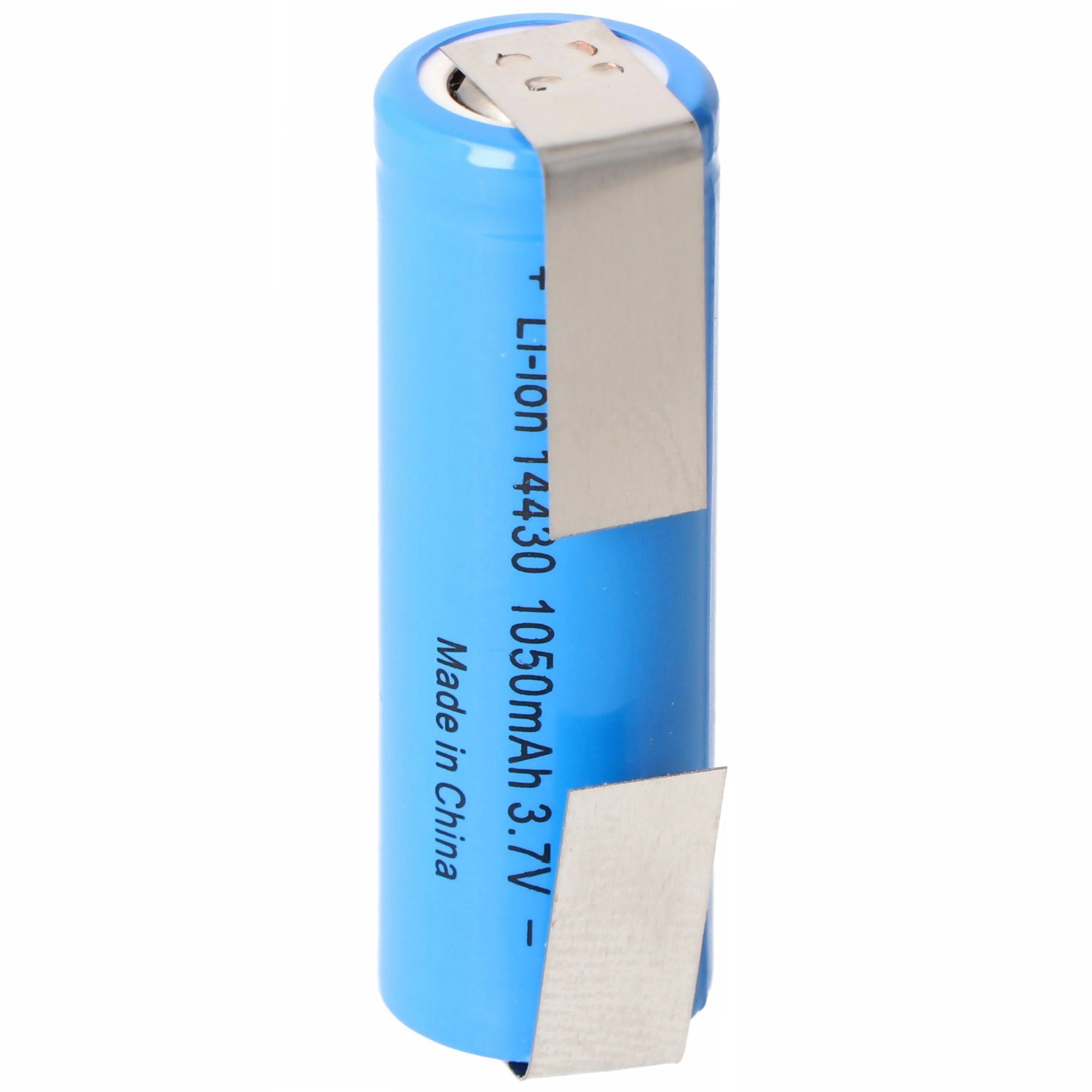 AccuCell Li-ion Akku 14430 mit Lötfahnen U-Form 1050mAh 3,6V - 3,7V Lithium-Io Akku 1050 mAh (3,7 V)
