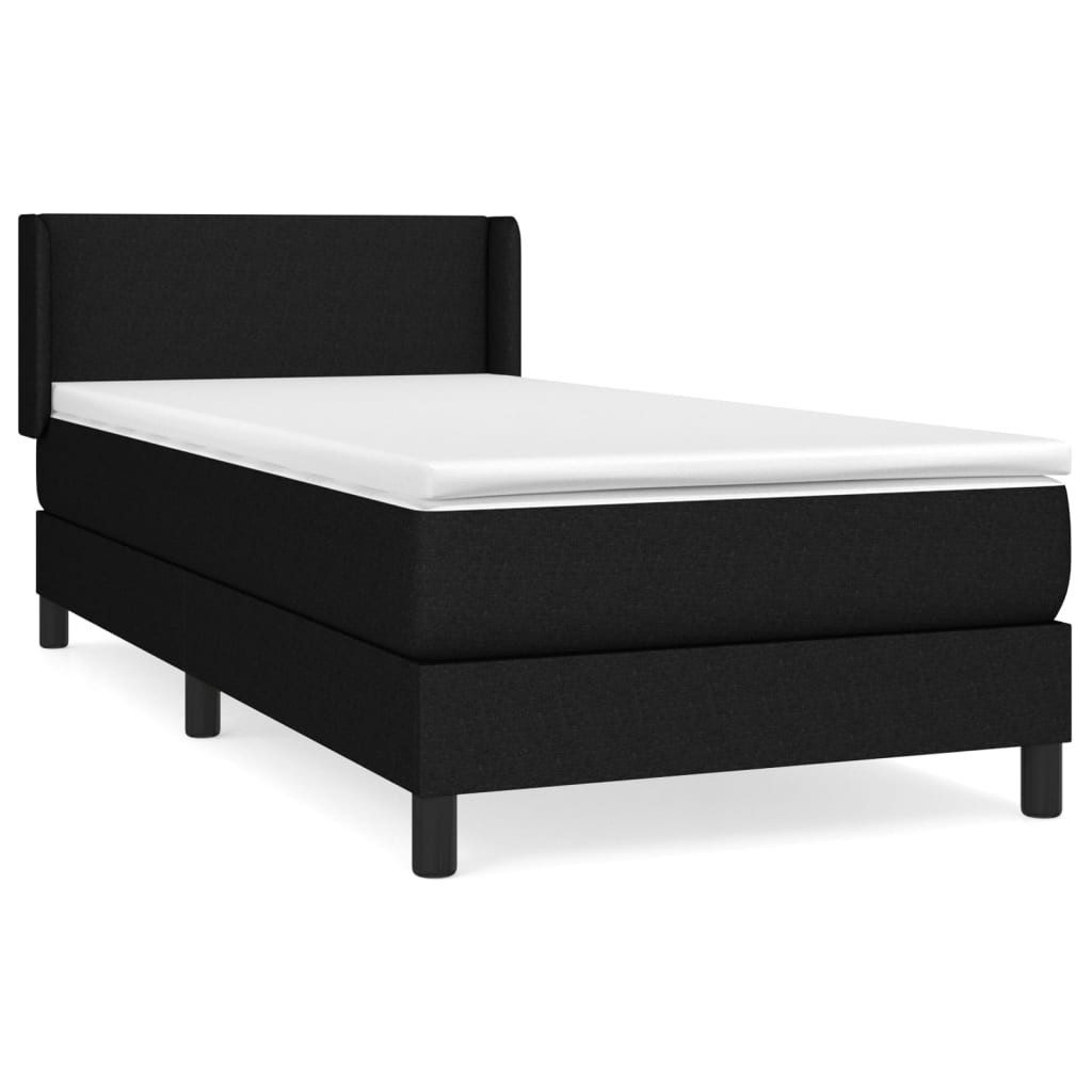 vidaXL Bett Boxspringbett mit Matratze Schwarz günstig online kaufen