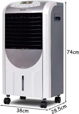 COSTWAY Ventilatorkombigerät, 75W Kühlen, Timer, 7L Wassertank, 70° Winkel