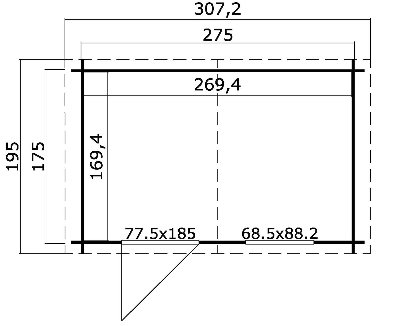 Thumbnail - LASITA MAJA Gartenhaus Nina 175, BxT: 307x195 cm