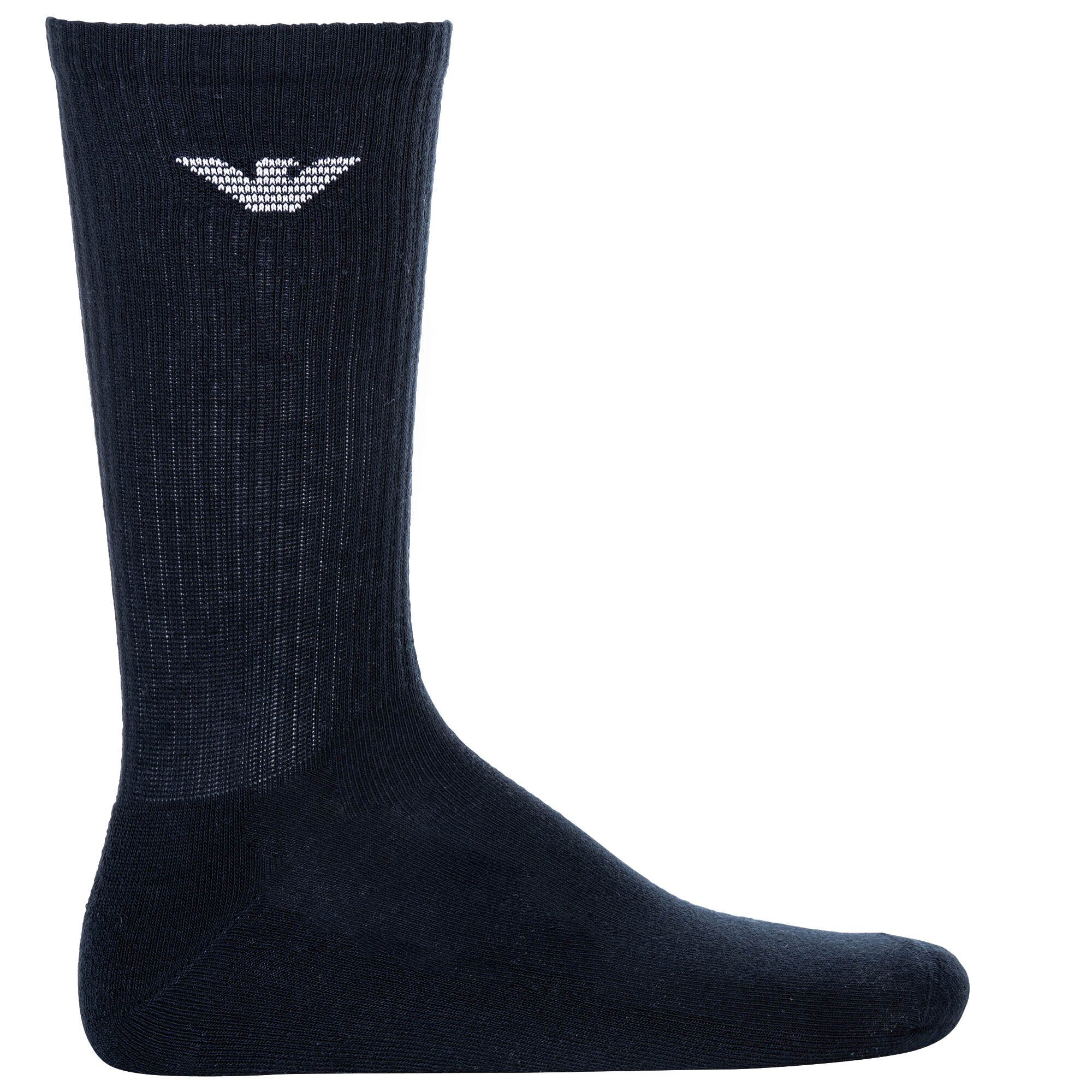 Herren Armani 3er Pack Sporty Emporio - Socken, Medium Socks Blau Sportsocken