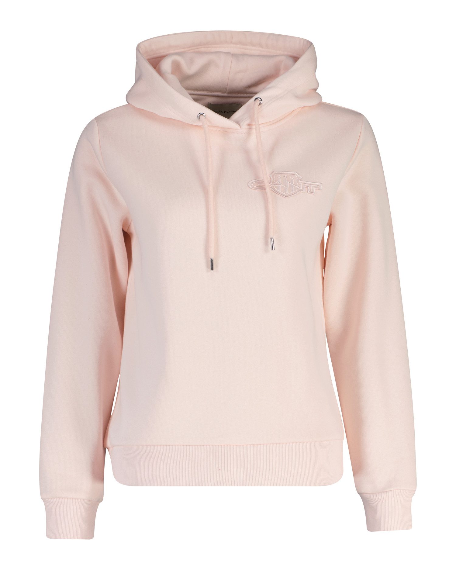 Gant Hoodie REG TONAL SHIELD HOODIE Ton in Ton Stickerei, Rippbündchen