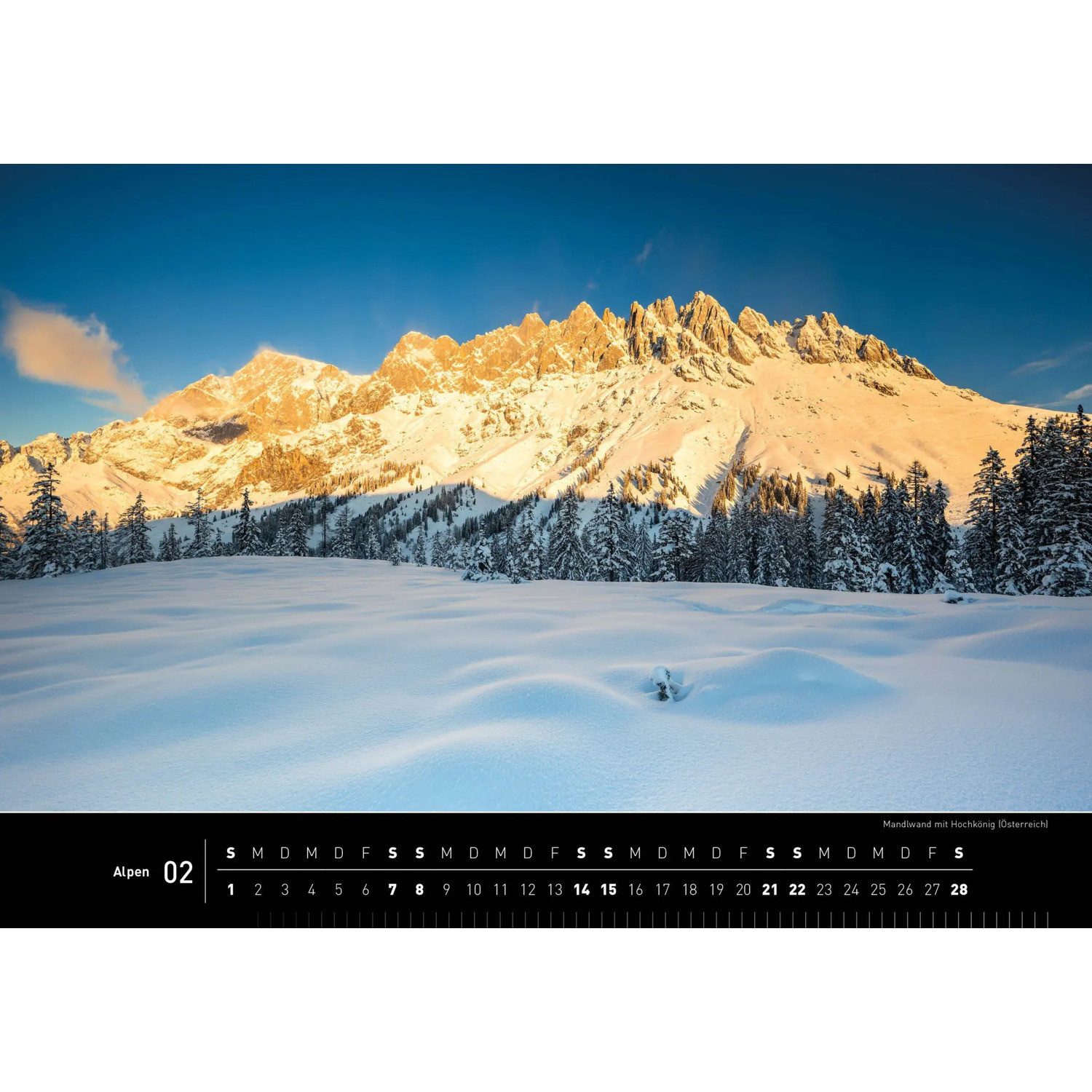 WALTER Wandkalender Alpen Premiumkalender 2026