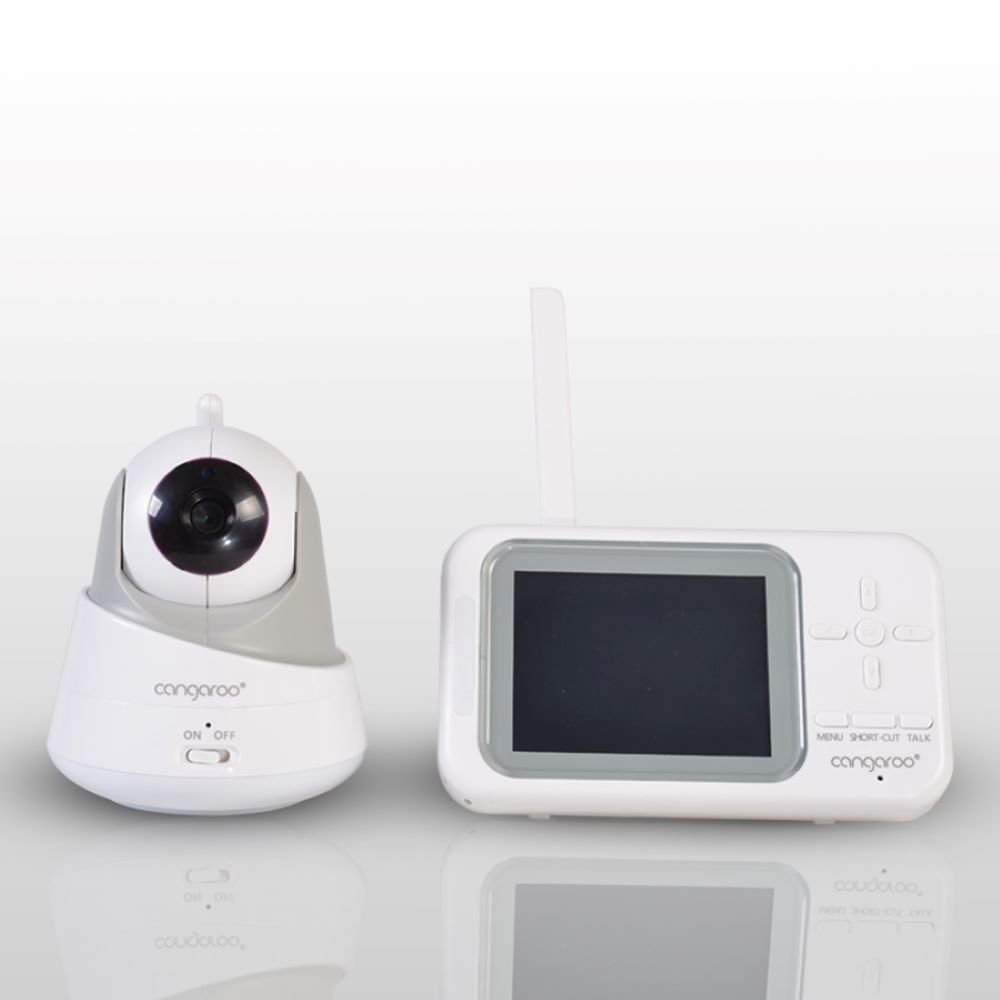 Temperaturanzeige Babyphone Focus Cangaroo 3,5", LCD-Farbdisplay, Video-Babyphone Kamera