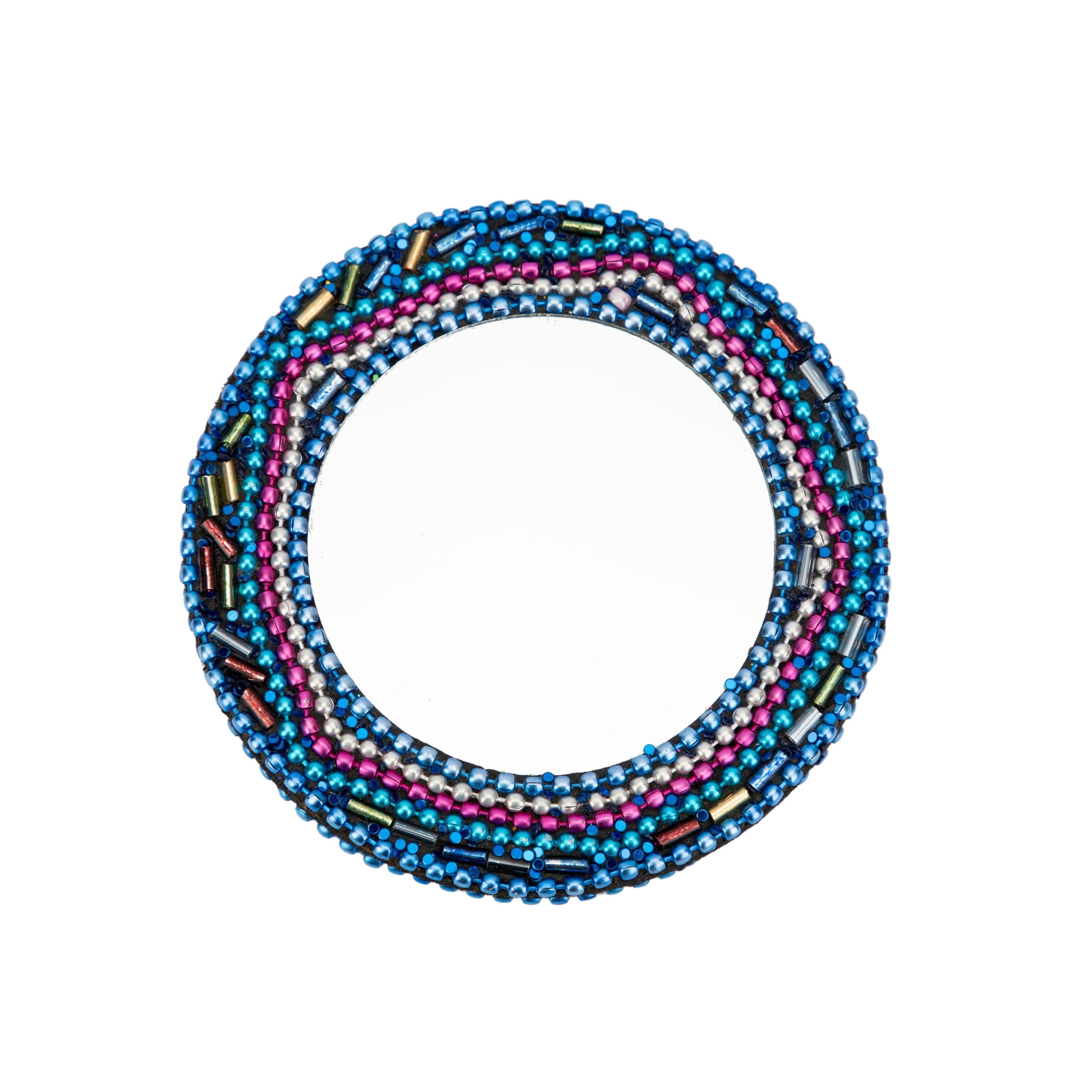 El Puente Kosmetikspiegel Handspiegel "Konfetti", Handmade, Fair Trade