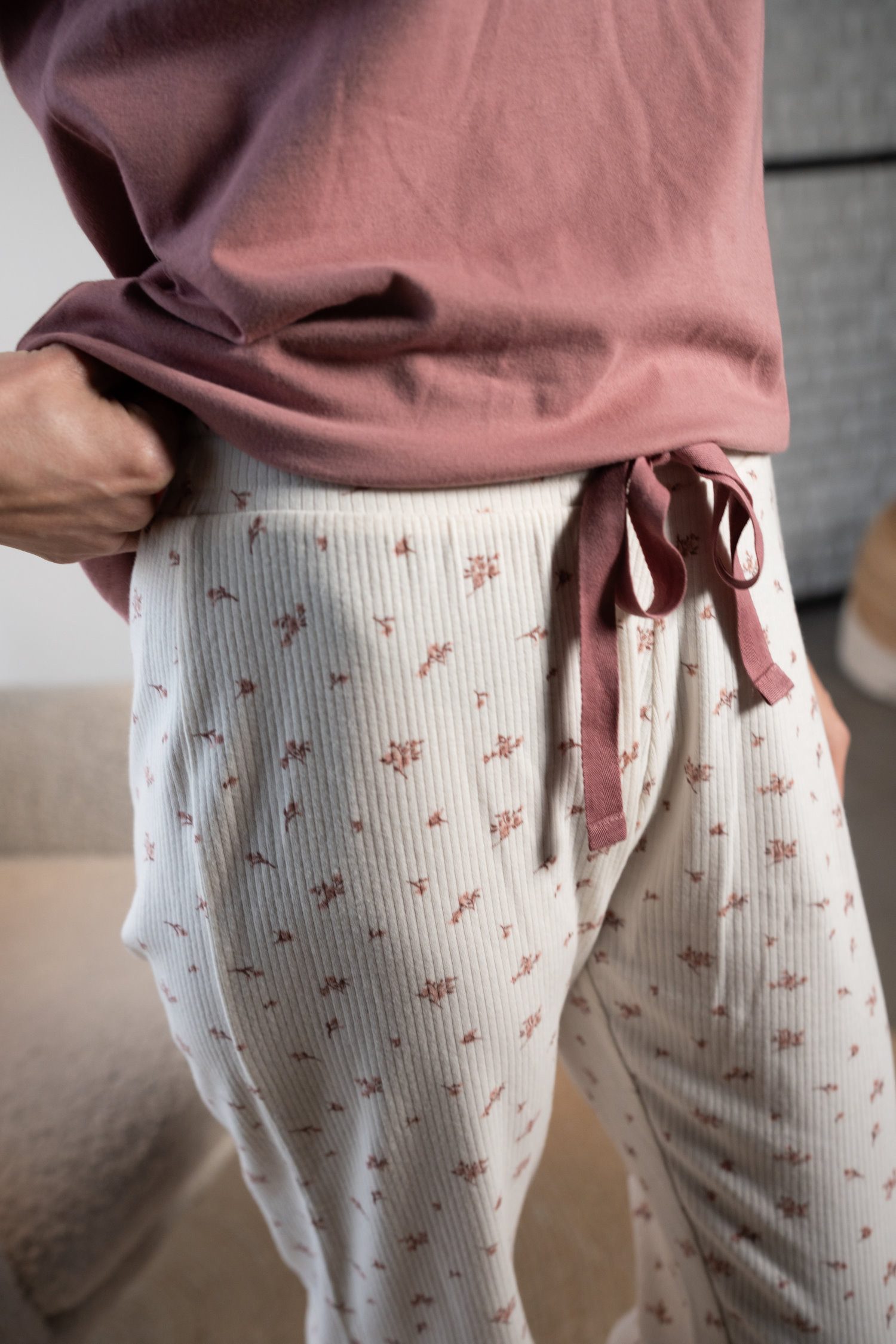 By Louise Pyjamahose Damen Schlafanzughose modisch (1-tlg) Modisches Design