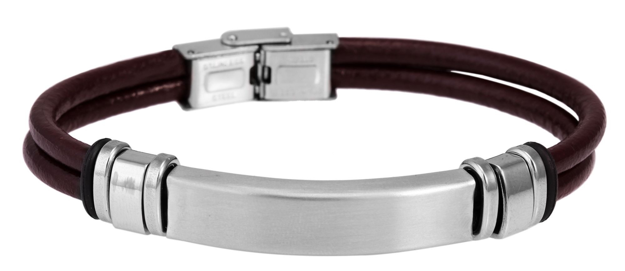 AKZENT Armband Curtis Echtleder schwarz, Herren Armband