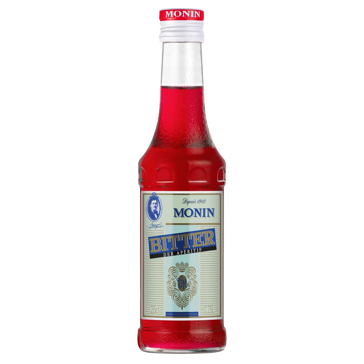 MONIN Getränke-Sirup, Monin Bitter Aperitif Sirup ohne Alkohol ideal für Cocktails 250ml