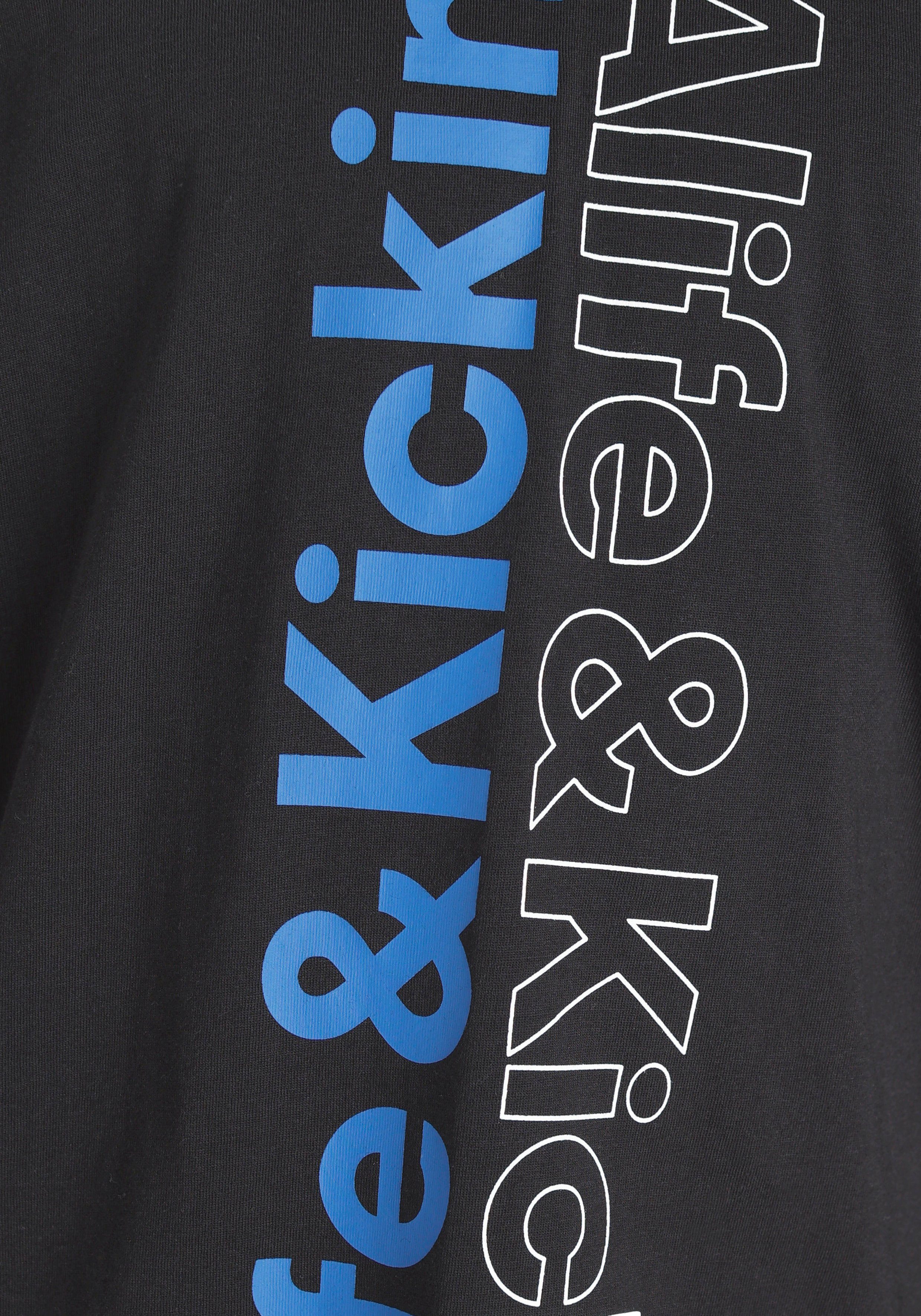 Kickin Alife Logo-Print Kapuzenshirt & cooler Längstdruck