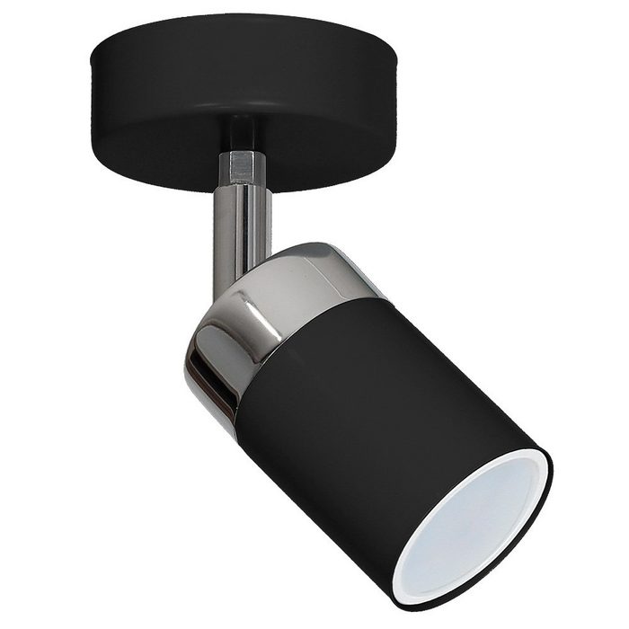 Licht-Erlebnisse Deckenstrahler JOKER ohne Leuchtmittel Deckenlampe Schwarz Silber Grau GU10 Zylinder Treppenhaus Flur