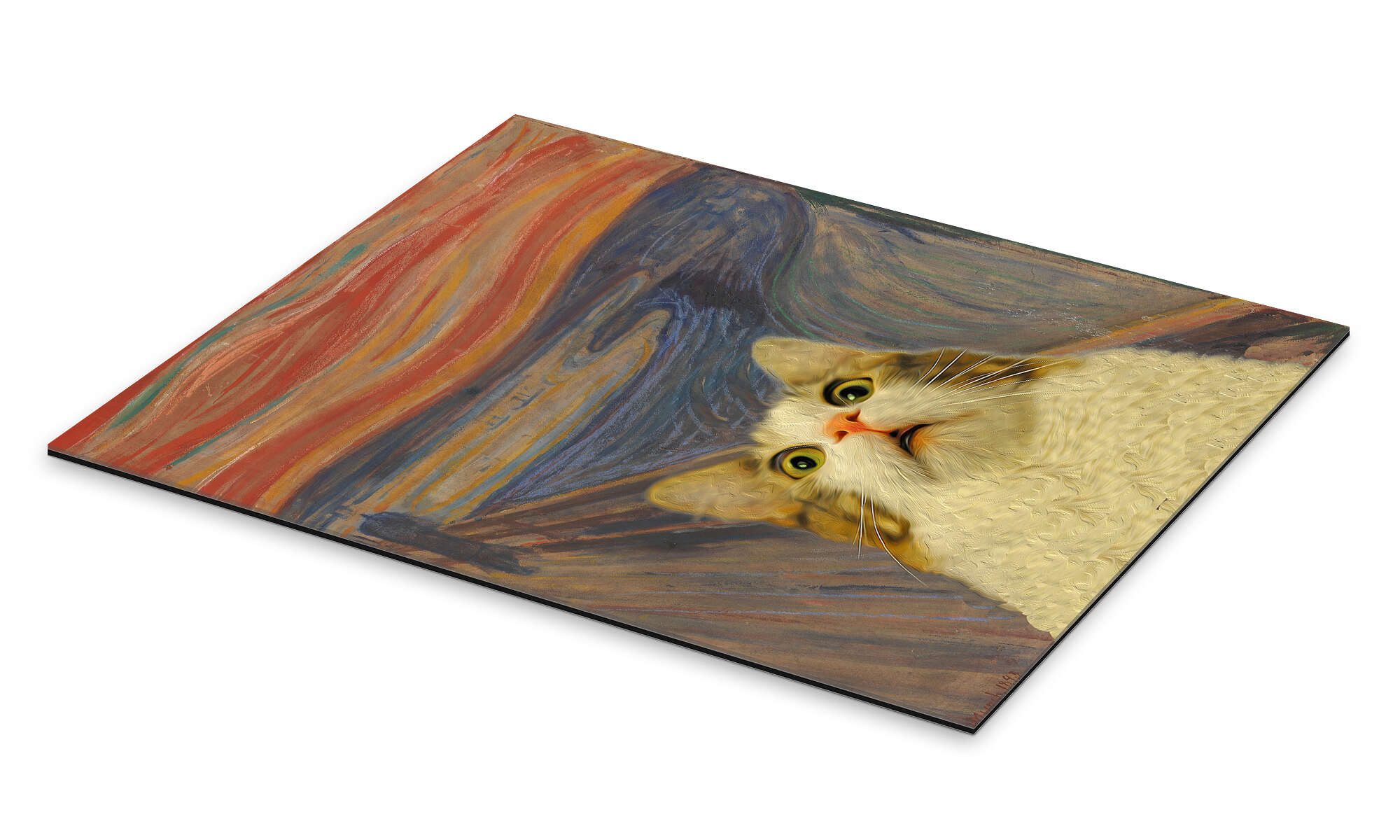 Posterlounge Wandbild Der Schrei - Katze III, Artelele, erhältlich als Poster, Leinwandbild, Wandsticker oder Acrylglasbild