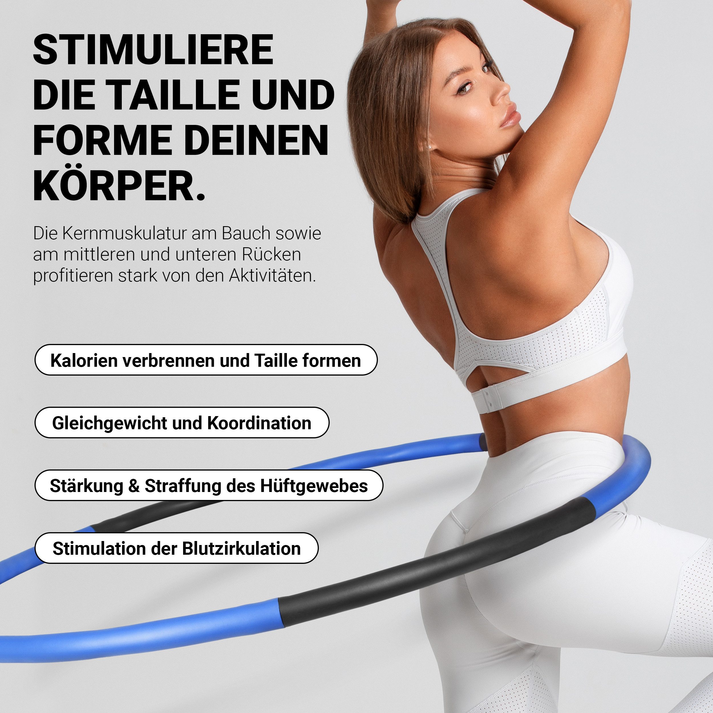 MSports® Hula-Hoop-Reifen Hula Hoop Reifen Fitness mit Massagefunktion