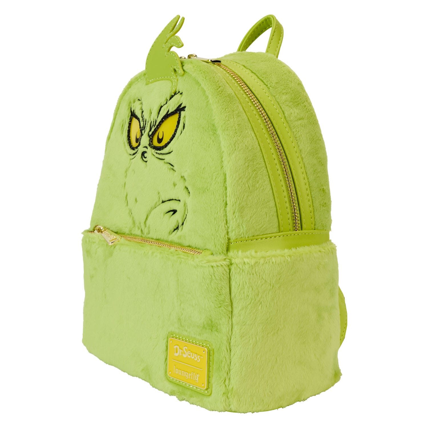 Loungefly Minirucksack Dr Seuss by Loungefly Mini-Rucksack Grinch Light Up Cosplay (1-tlg), Material: PU Leder