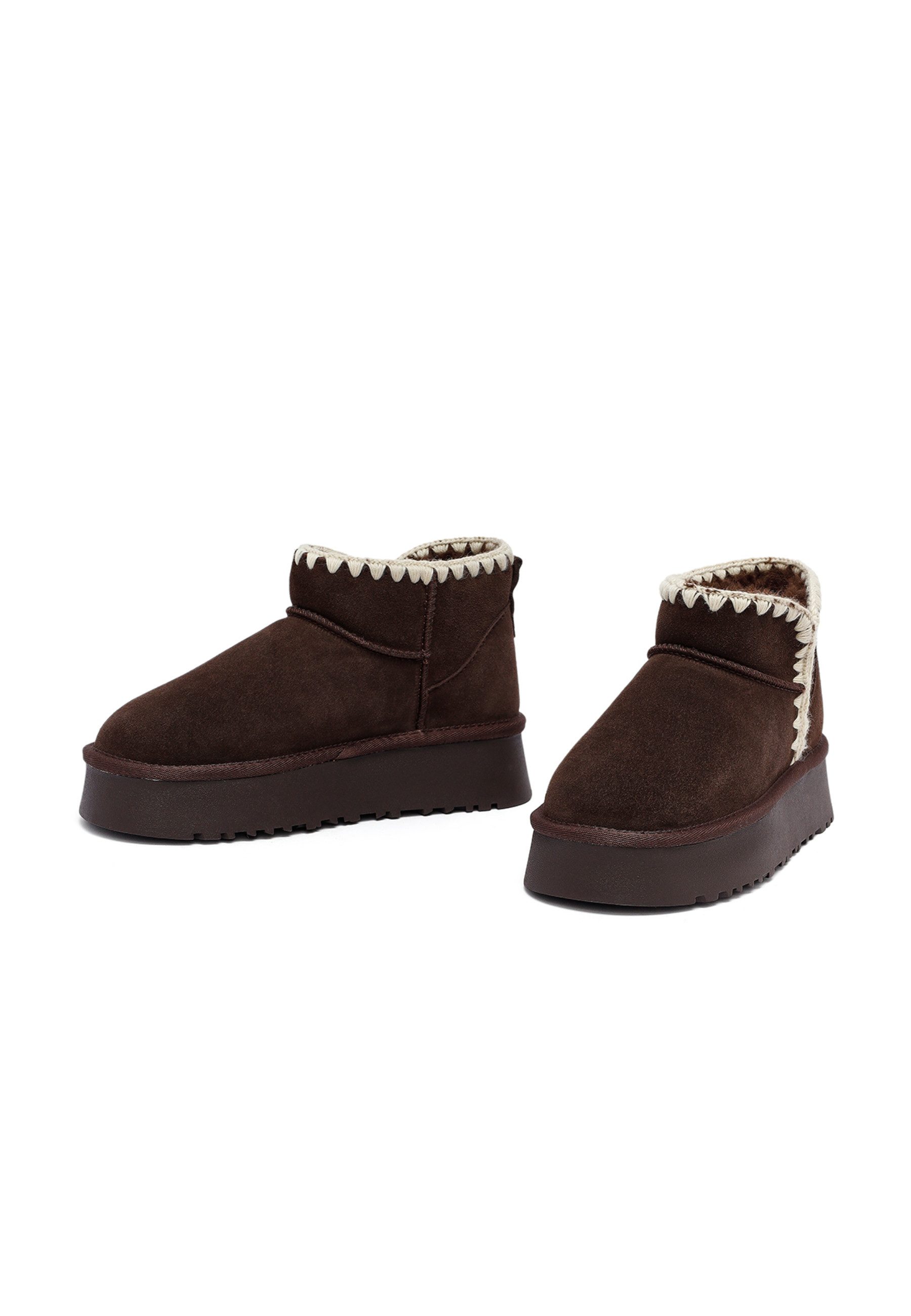 Derimod Teddy-Stiefel aus Veloursleder Ankleboots