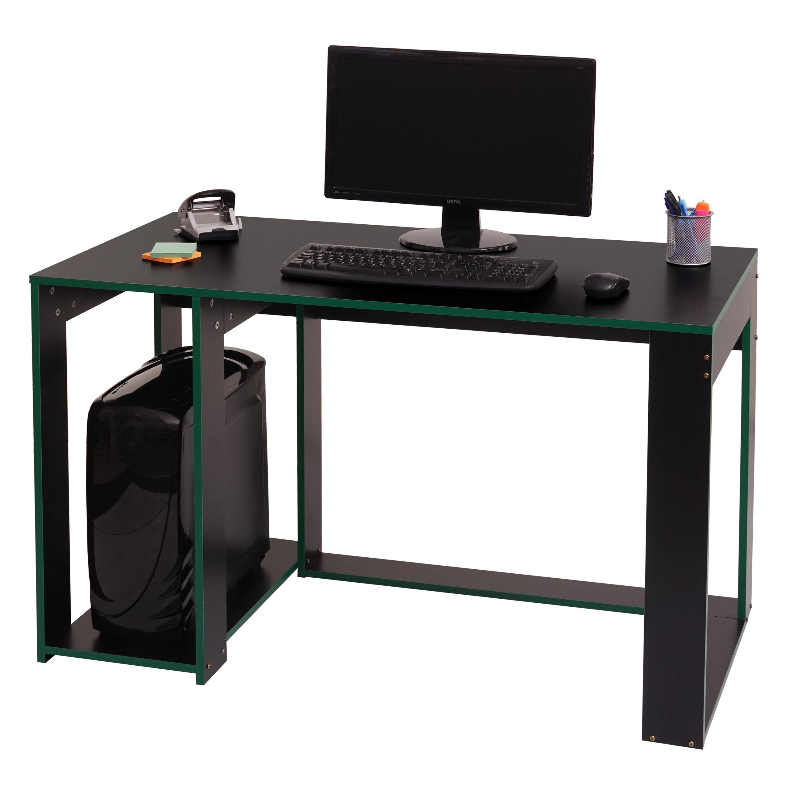 MCW Schreibtisch MCW-J26, Maximale Beinfreiheit, Stabiles Gestell, Mit Computerfach (Tower)