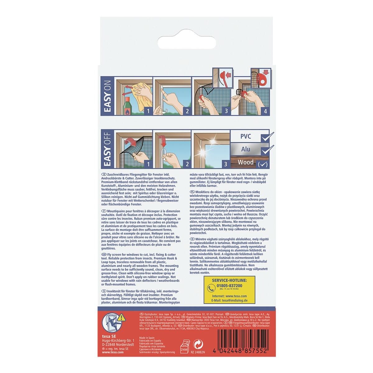 tesa Fliegengitter-Gewebe Insect Stop COMFORT, 130/150 cm, anthrazit