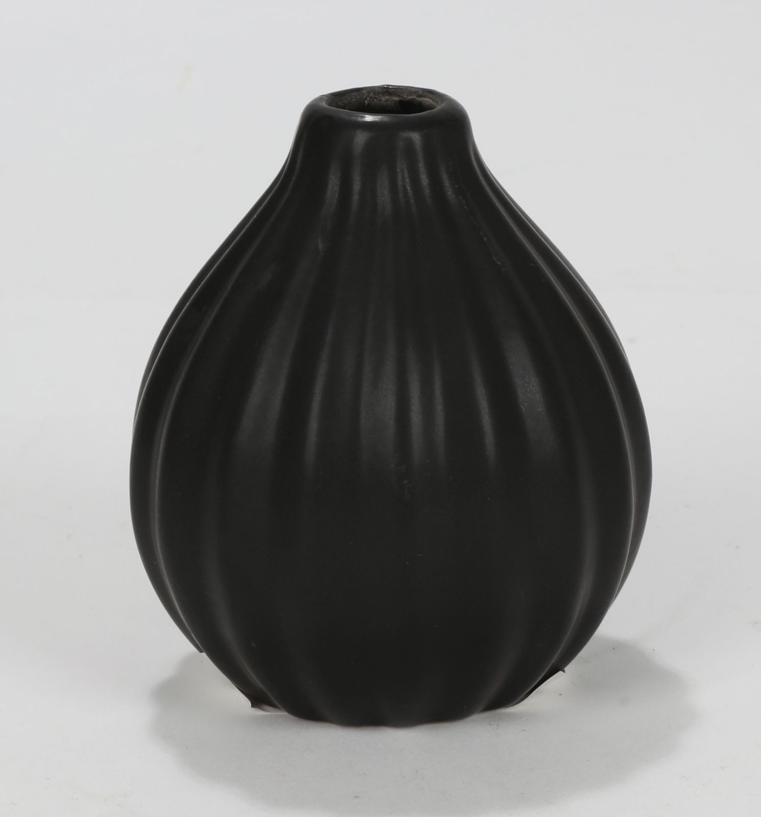 BURI Tischvase Keramik Vase Blumenvase Dekovase Tischdeko Keramikvase Rillendesign