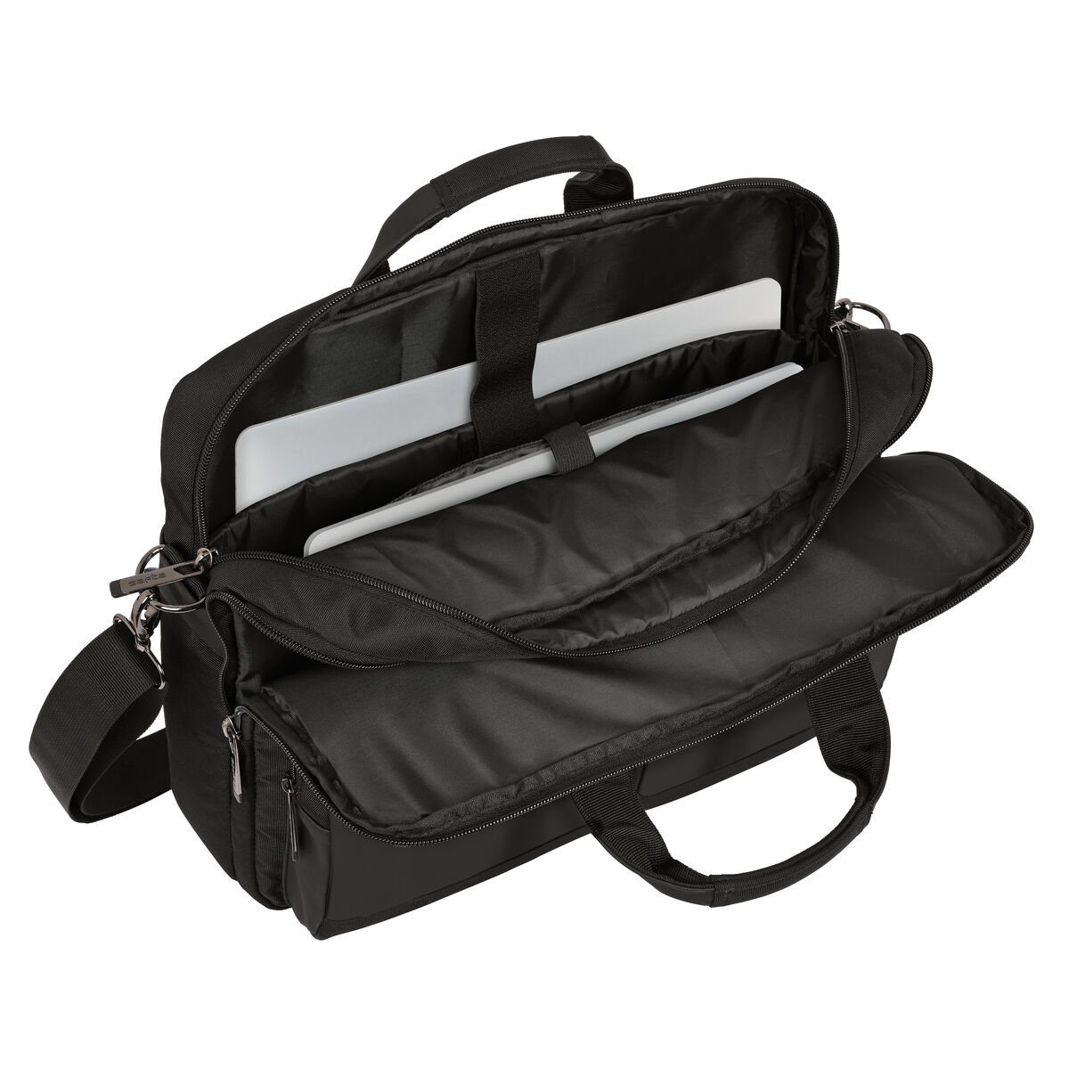 41 für Safta Tablet Bu USB x cm 33 9 x Laptoptasche Laptop safta Tasche Business Schwarz