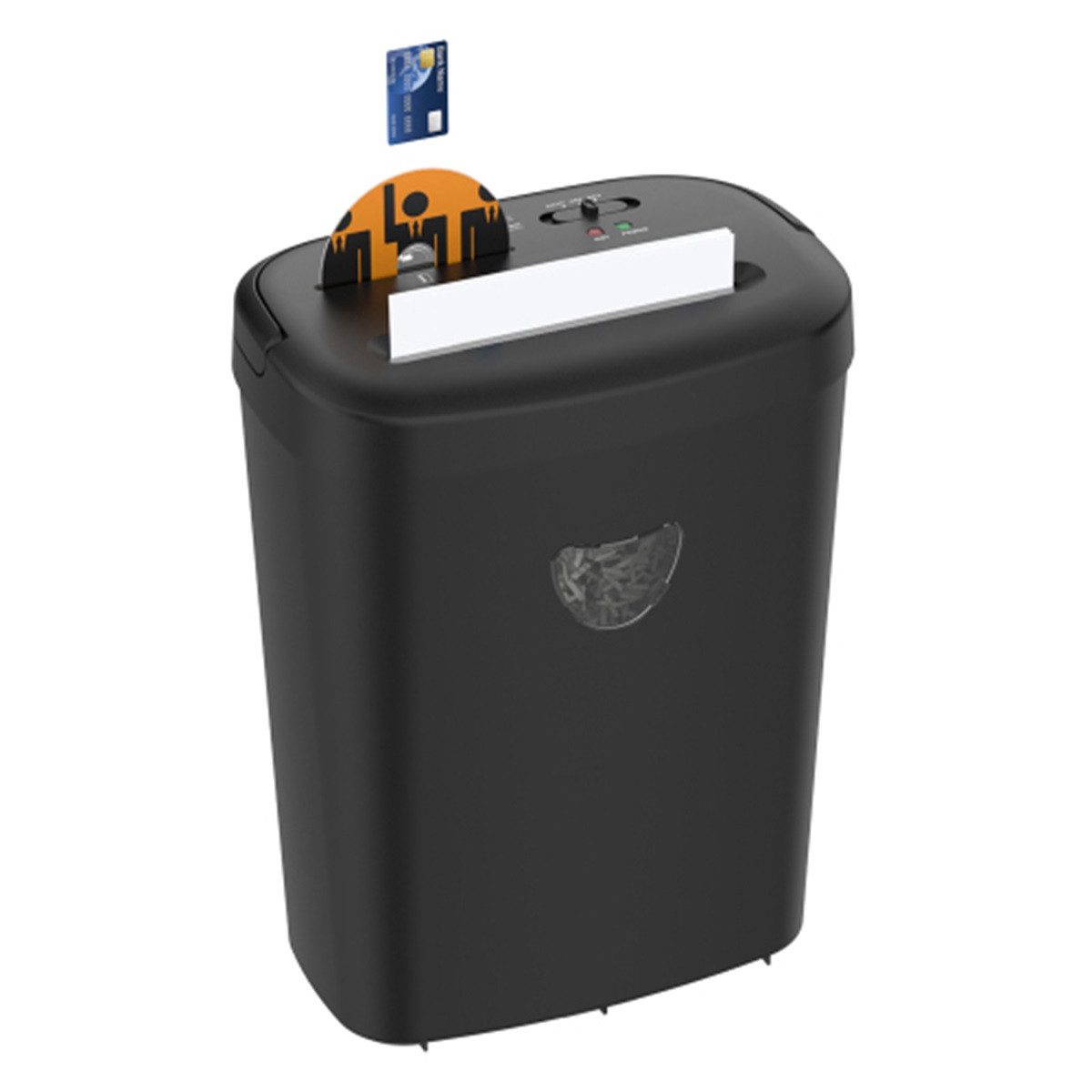 Novzep Aktenvernichter Aktenvernichter mit Kreuzschnitt für 12 Blatt, 6,4 Gallonen, Fassungsvermögen leiser Aktenvernichter für Papier, SD-Karten