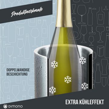 Dimono Wein- und Sektkühler Flaschenkühler Weinkühler, aus Doppelwandigen gebürsteten Edelstahl