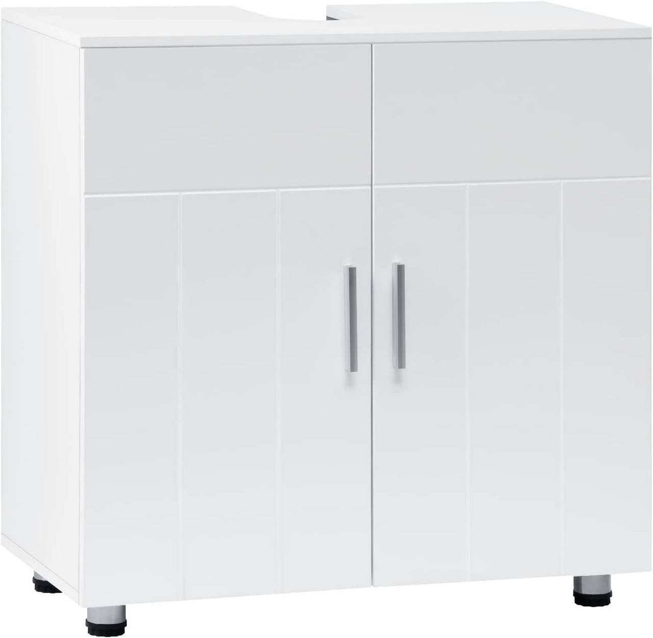 EUGAD Landhausstil, Weiß Waschbeckenunterschrank (1-St) 60x60x30 cm, MDF,