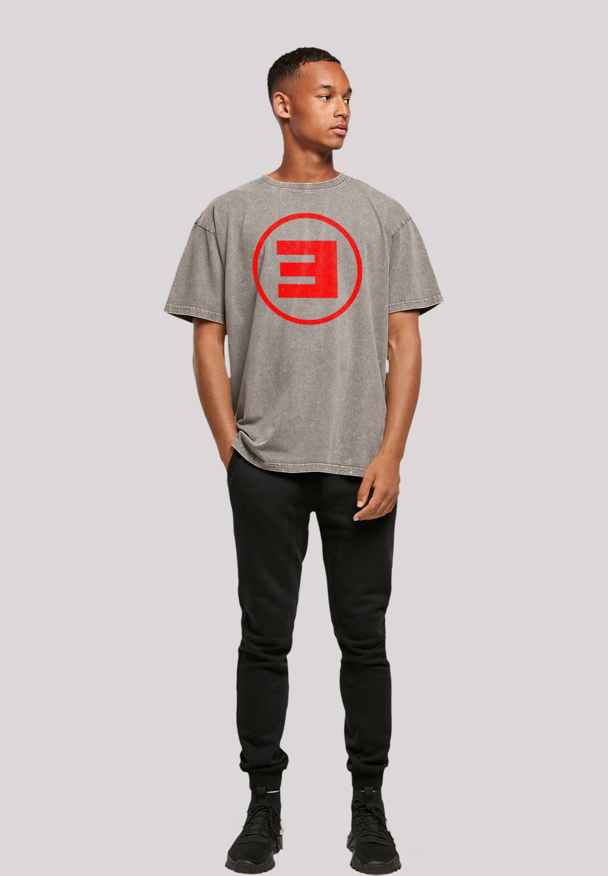 F4NT4STIC T-Shirt Eminem Circle Hip Off Musik, Rock Hop Qualität, Music Premium By E Rap Asphalt