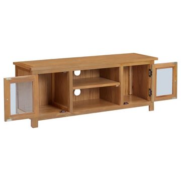 furnicato TV-Schrank 110x35x44 cm Massivholz Eiche