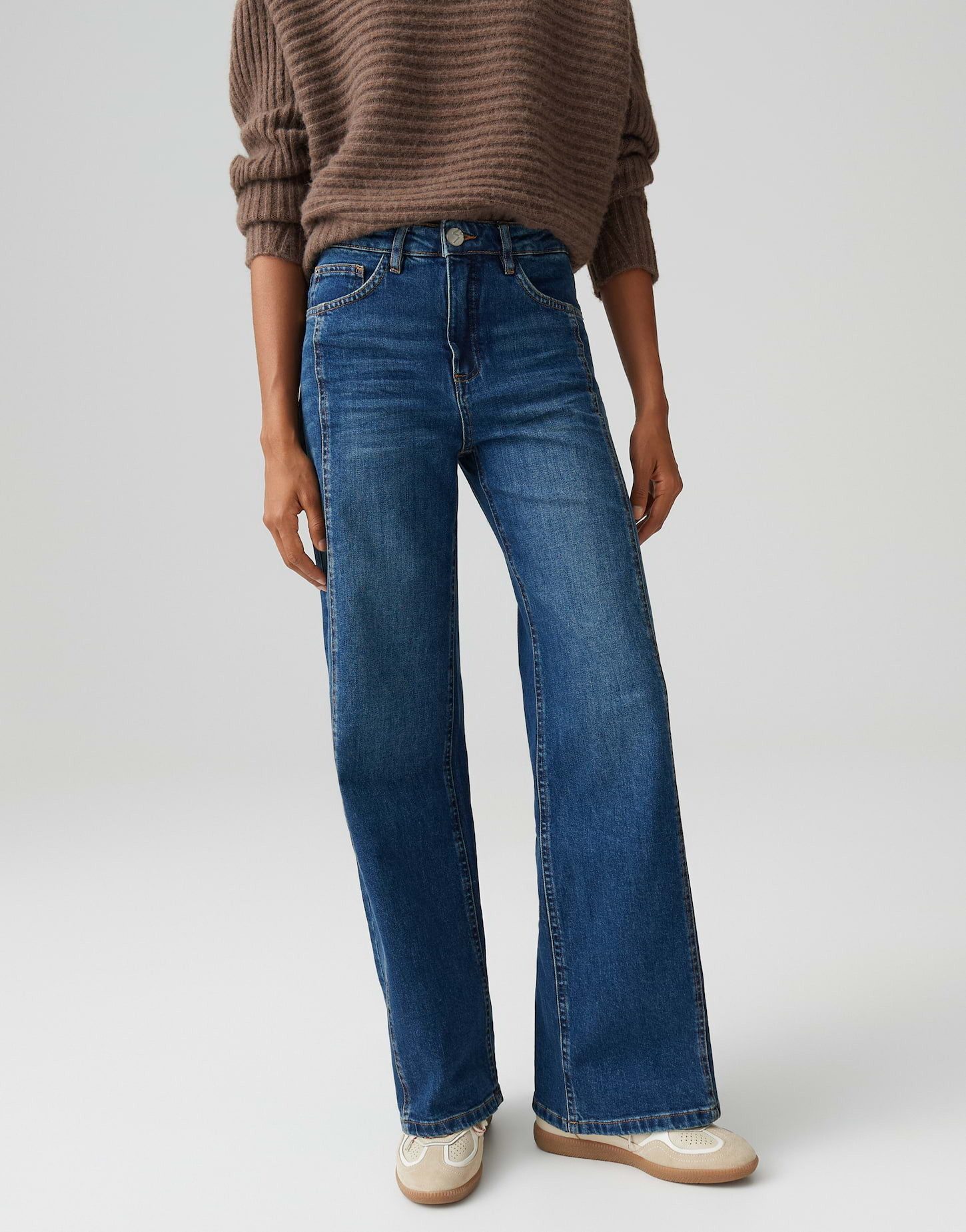 OPUS Weite Jeans MIVY LANE aus Dry Indigo® Mid Rise Long, elastischer Stoff günstig online kaufen