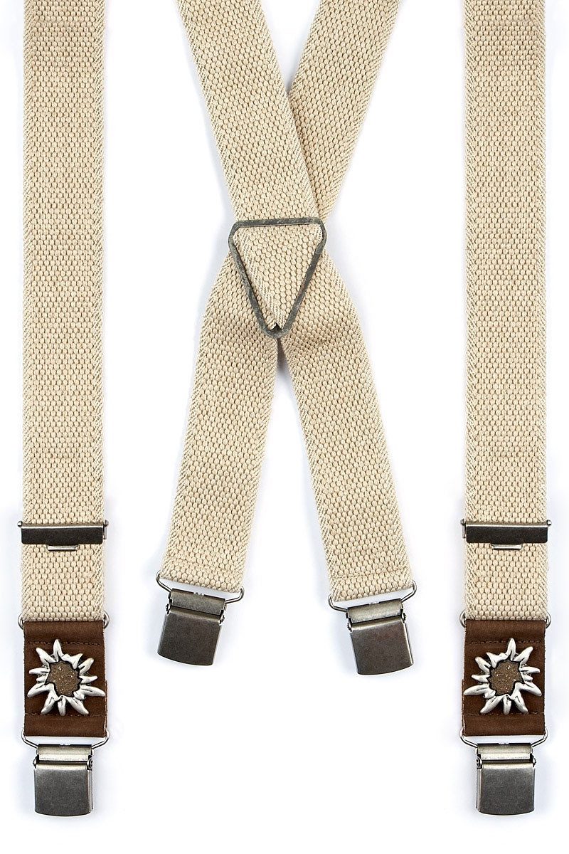 Luise Steiner Trachtenlederhose Trachten Hosenträger - ALPIN - natur