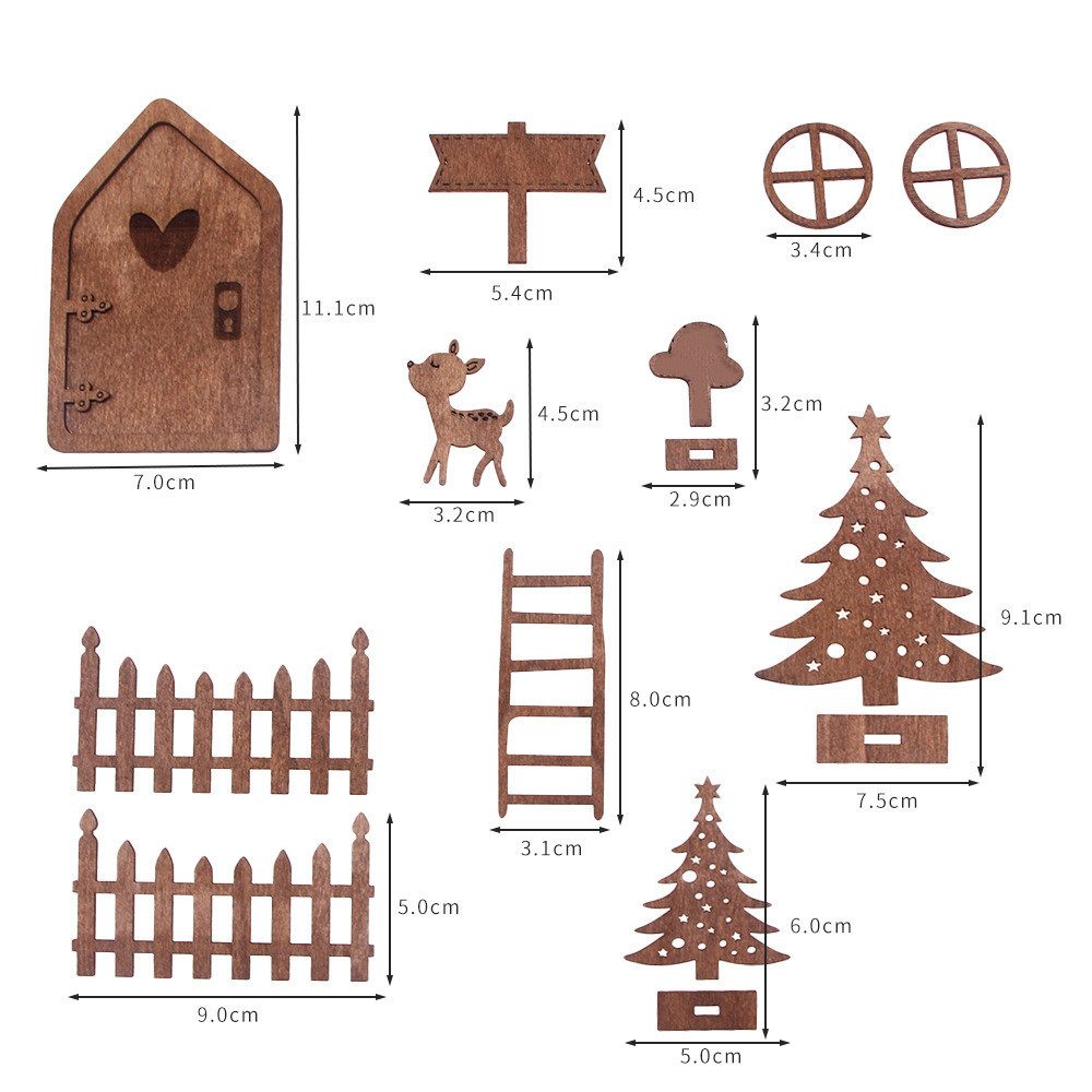 CLTYQ Wichtel Wichteltür Set,Weihnachtsdeko Wichtel Elfen Tür Zubehör set, günstig online kaufen