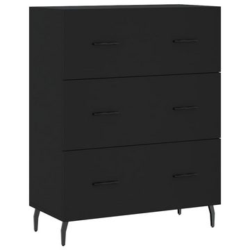 furnicato Sideboard Highboard Schwarz 69,5x34x180 cm Holzwerkstoff