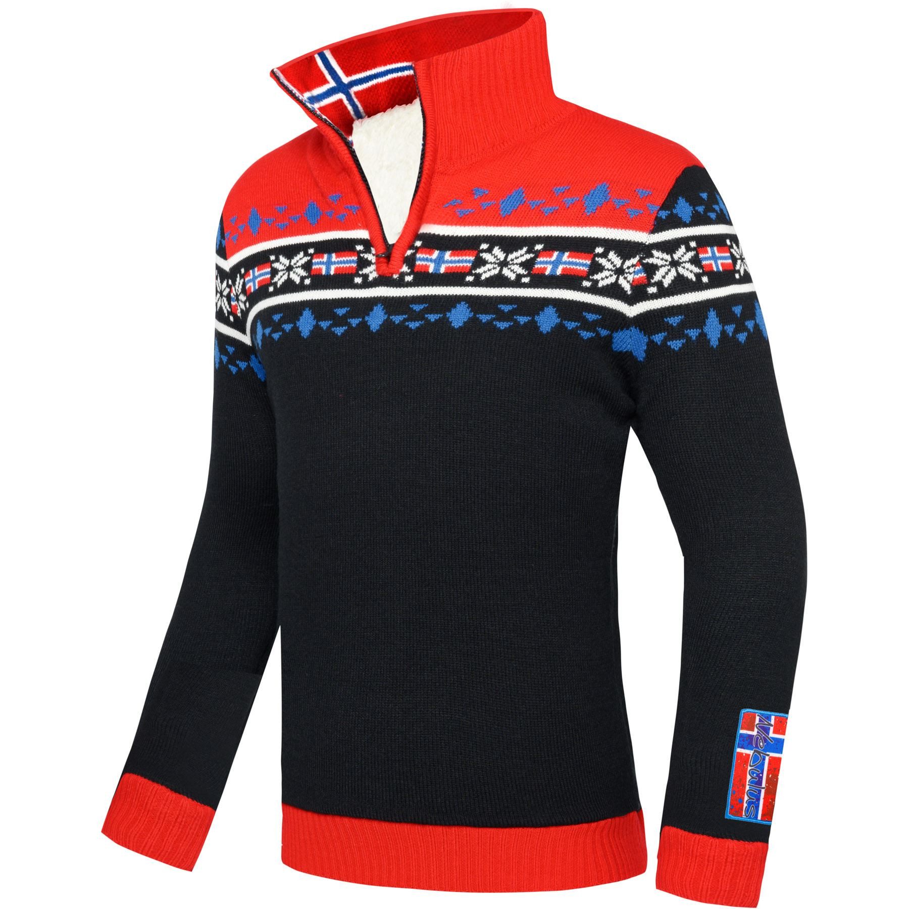 Nebulus Pullover & Shorts STEEN, P4707 - Herren, schwarz-rot, L