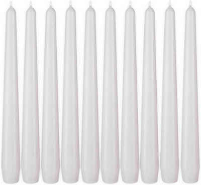 BRUBAKER Spitzkerze Premium Kerzen Set - bis zu 7,5 Stunden Brenndauer pro Kerze (Leuchterkerzen, 10-tlg., Halterkerzen Deko), 24 cm Tafelkerzen für Kerzenständer und Kronleuchter