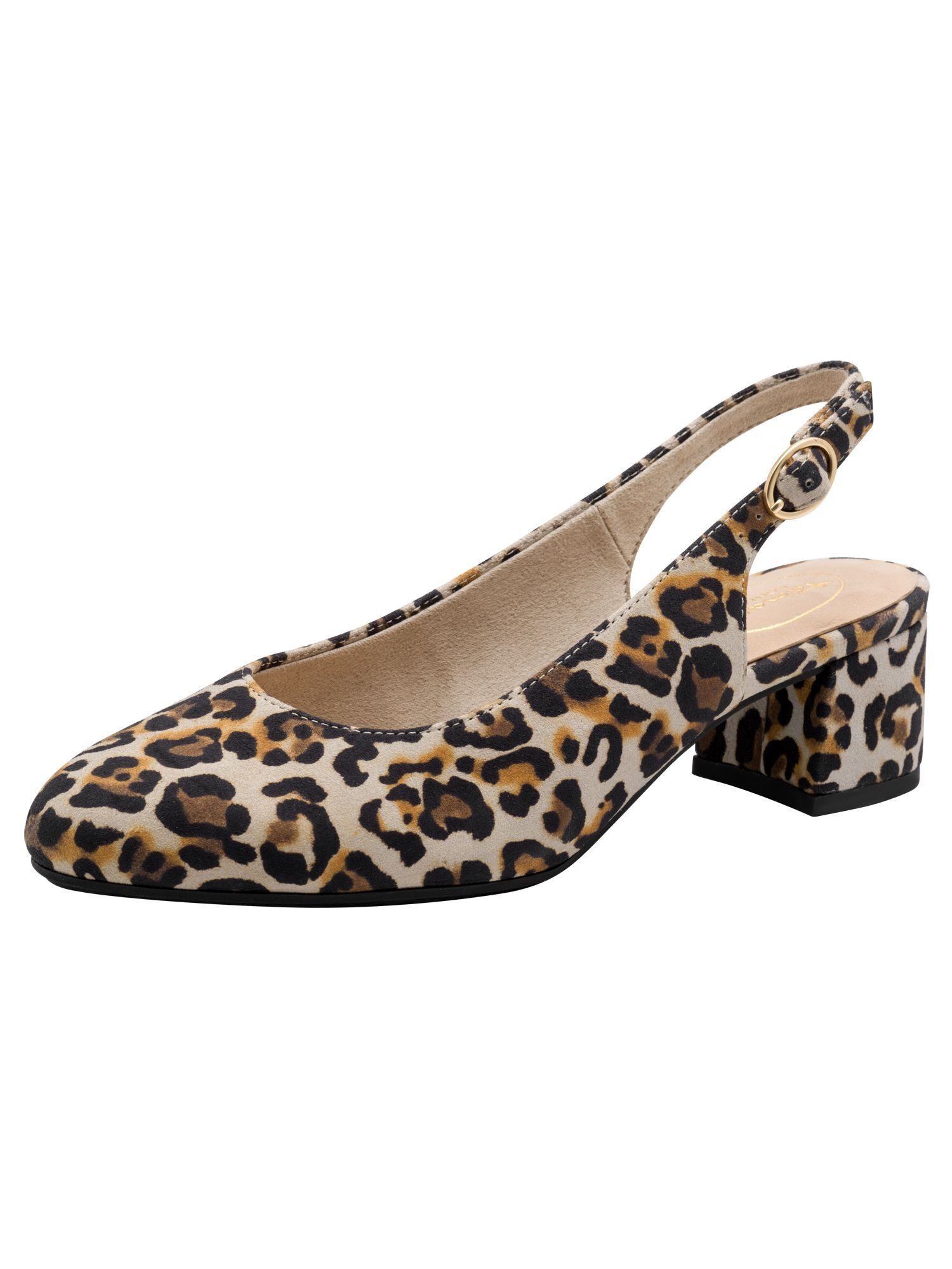 TAMARIS Comfort slingpumps voor dames, van leer, elegant, wit, 39 EU, wit, 39 EU
