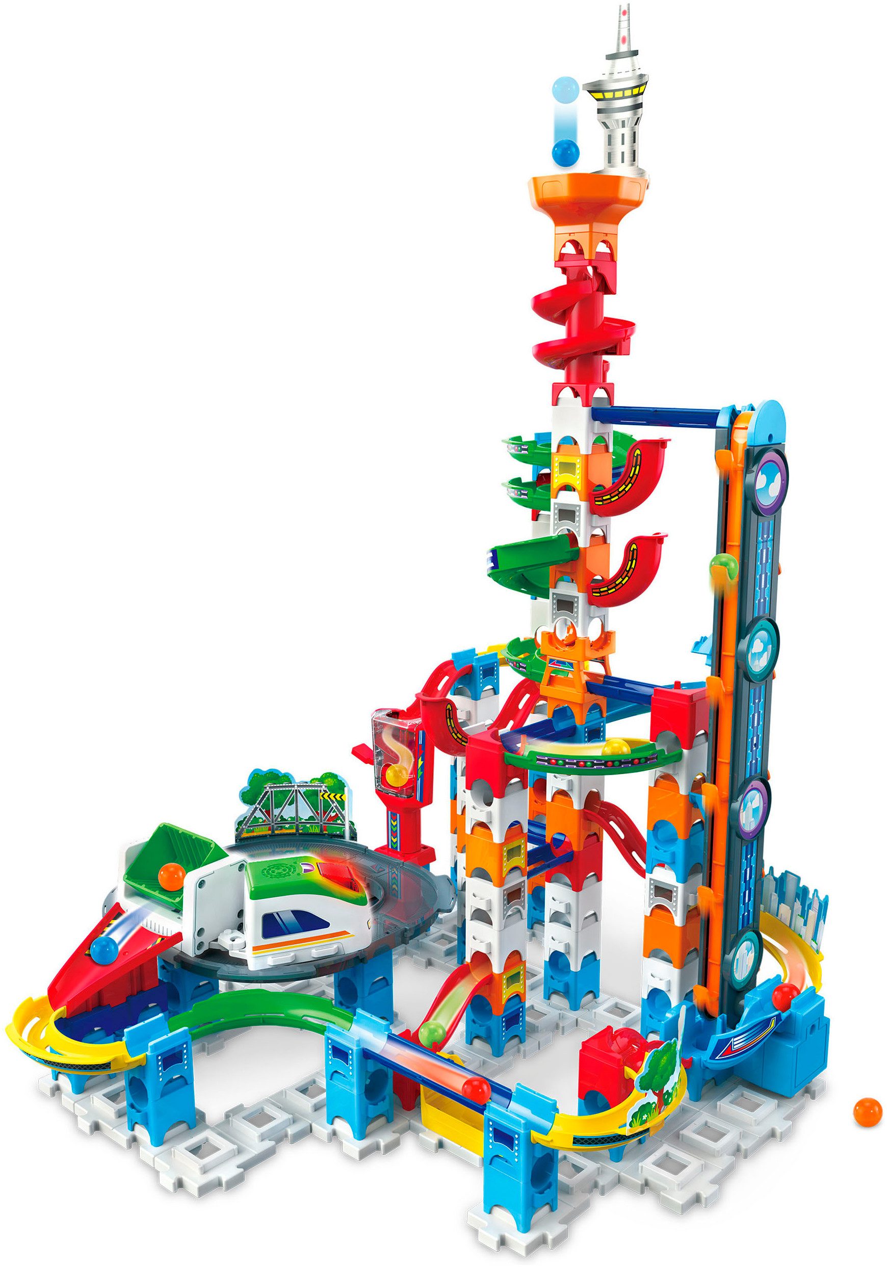 Vtech® Kugelbahn Marble Rush - Super Sky Tower Set XL300 E, mit Sound- und Lichteffekten