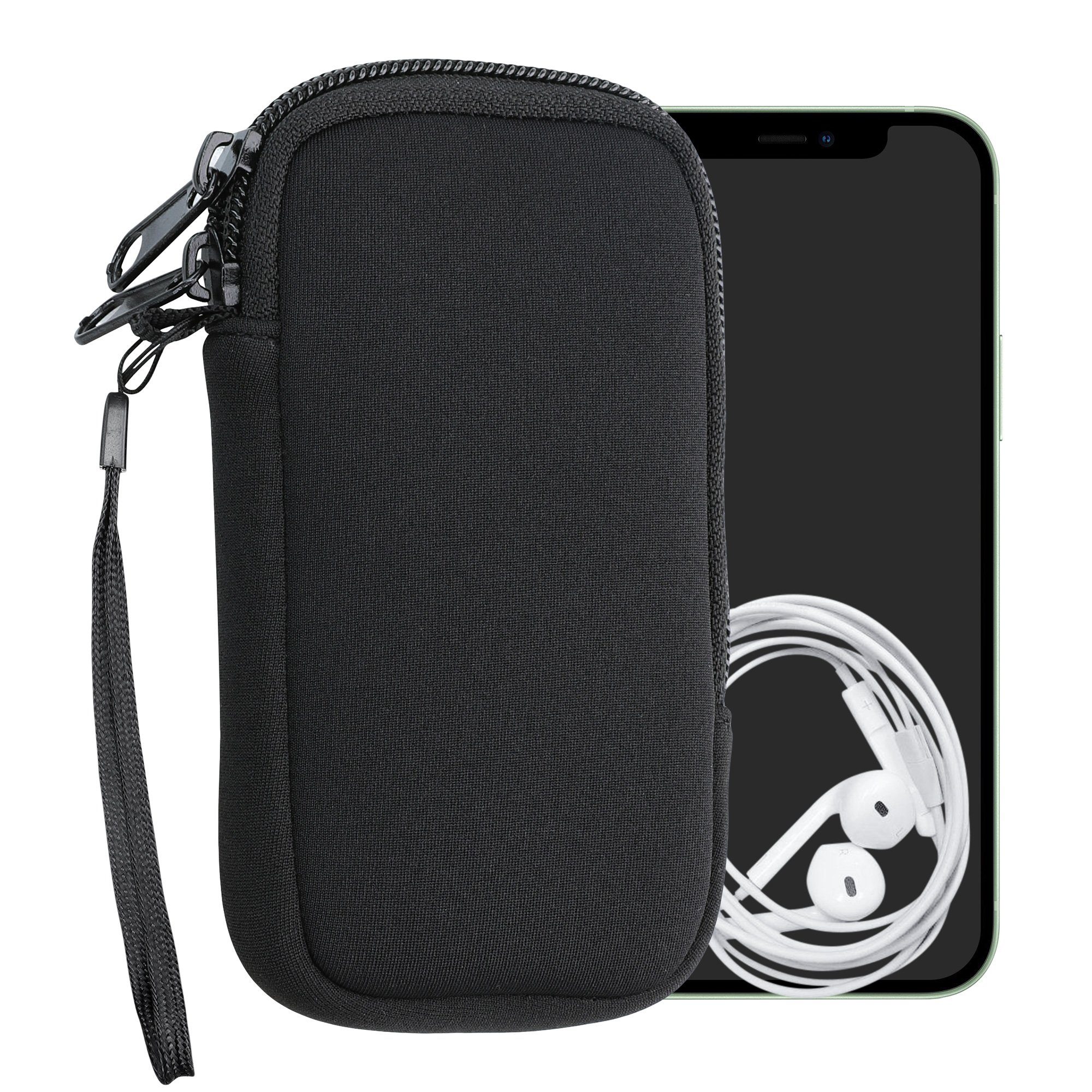 kwmobile Sleeve Handytasche für Smartphones XS - 3,5/4", Neopren Handy Hülle - Handy Tasche Sleeve Pouch