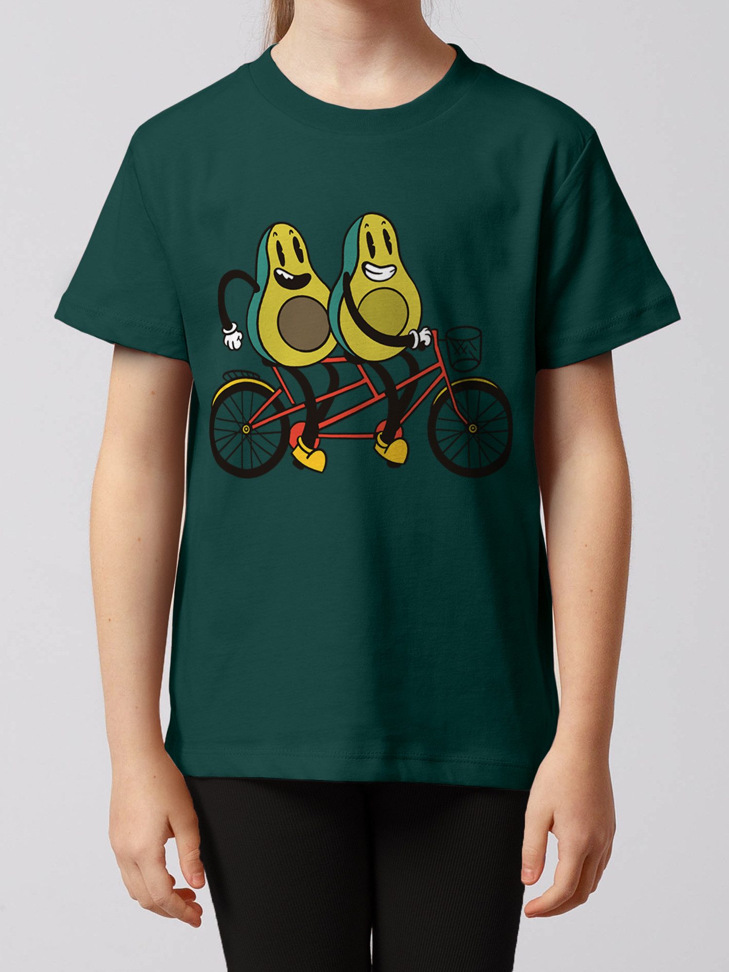 wat? Apparel T-Shirt Avocado Fahrrad