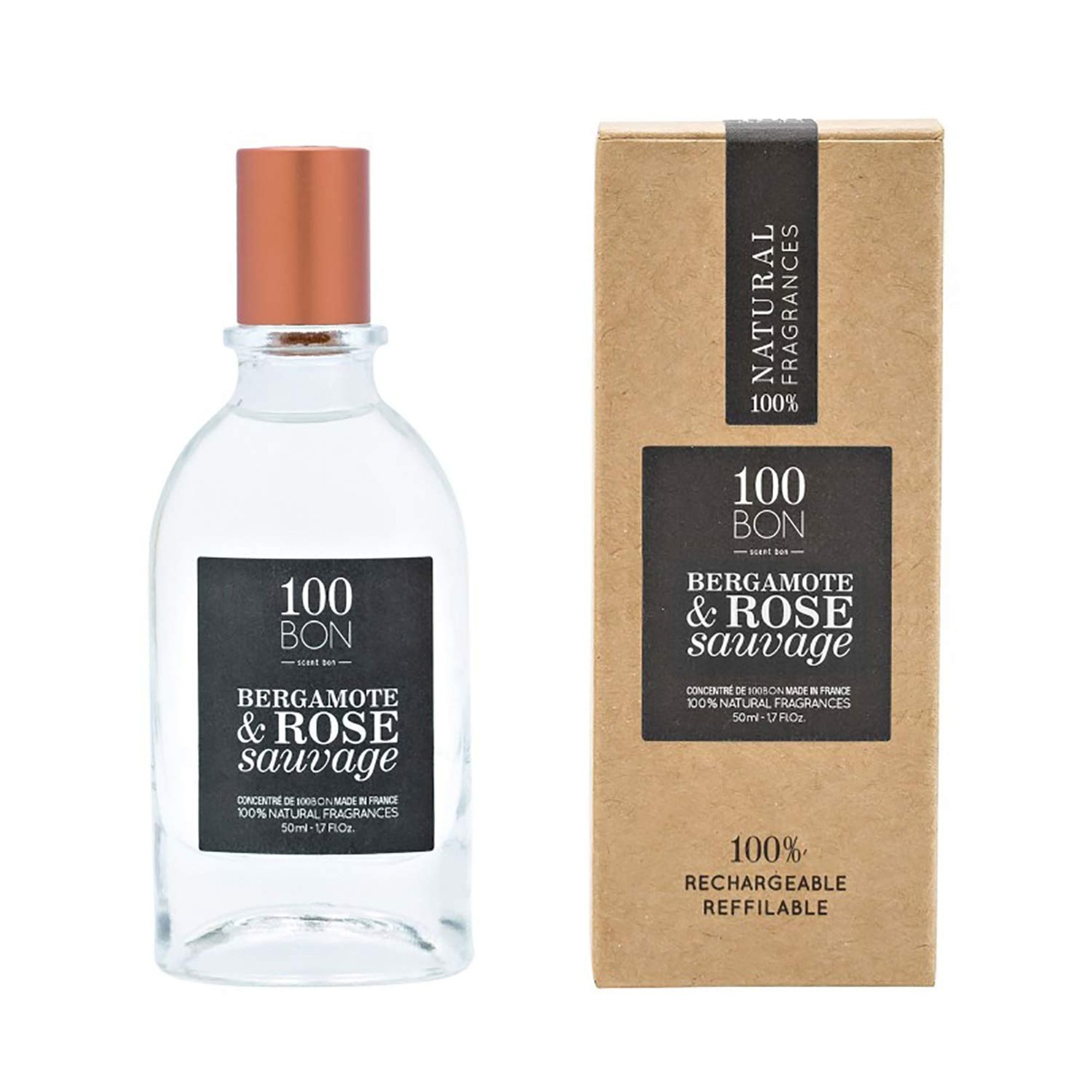 100bon Eau de Parfum Bergamote & Rose Sauvage Concentrate Unisex Damen & Herren EDP Spray, 100bon, Herrenparfüm, Damenparfüm, Glasflakon, Herrenduft, Damenduft