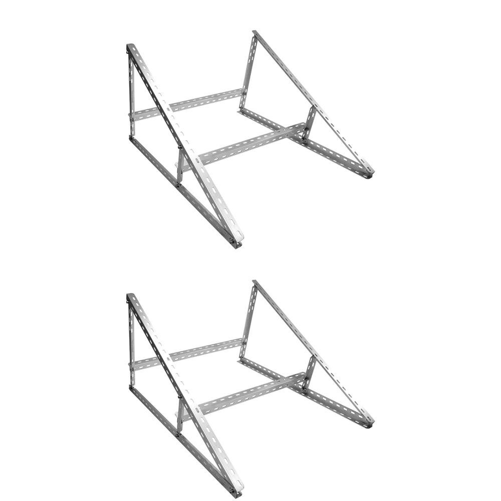 GLIESE Solarmodul-Halterung Solarmodule Halterung balkonkraftwerk halterung Neigungswinkel 0-90°, (bis 46 Zoll, 4-tlg., 118cm Solarmodule Halterung, für Balkon Flachdächern Garten Wohnmobile)
