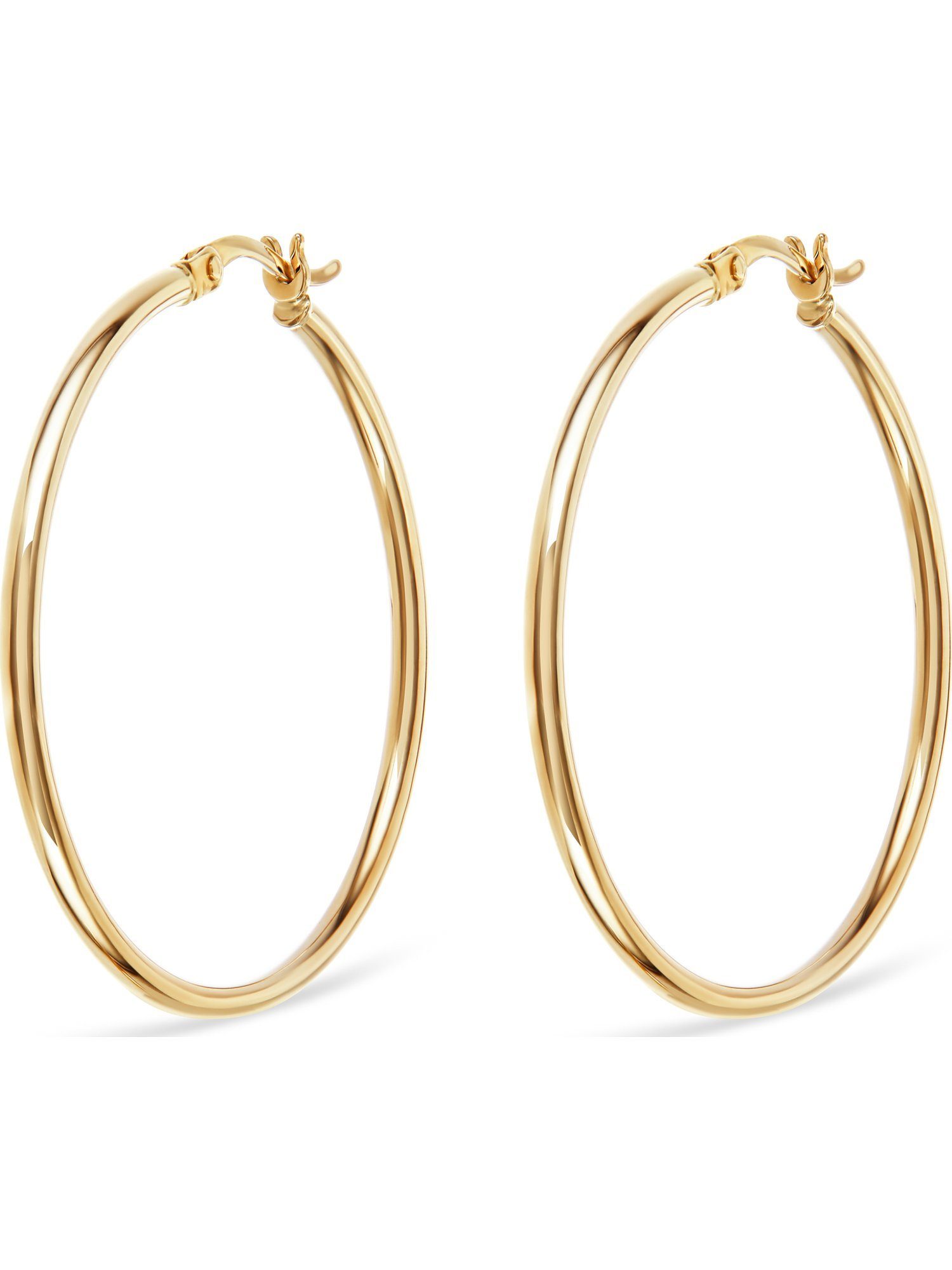 Paar Creolen FAVS Damen-Creolen 375er Gelbgold