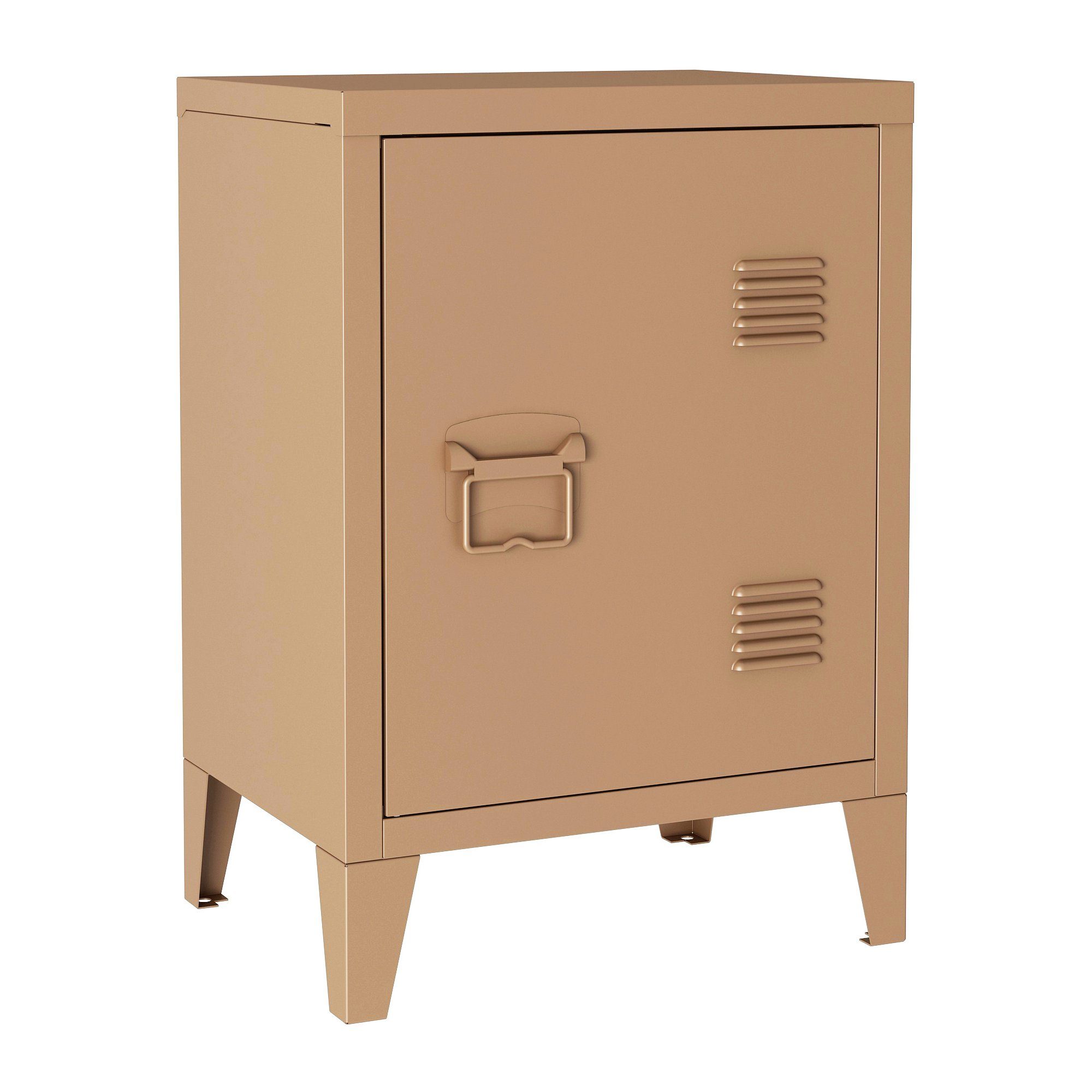 en.casa Nachtschrank (1-St) »Inari« mit Türgriff links Stahl 57 x 40 x 30 c günstig online kaufen