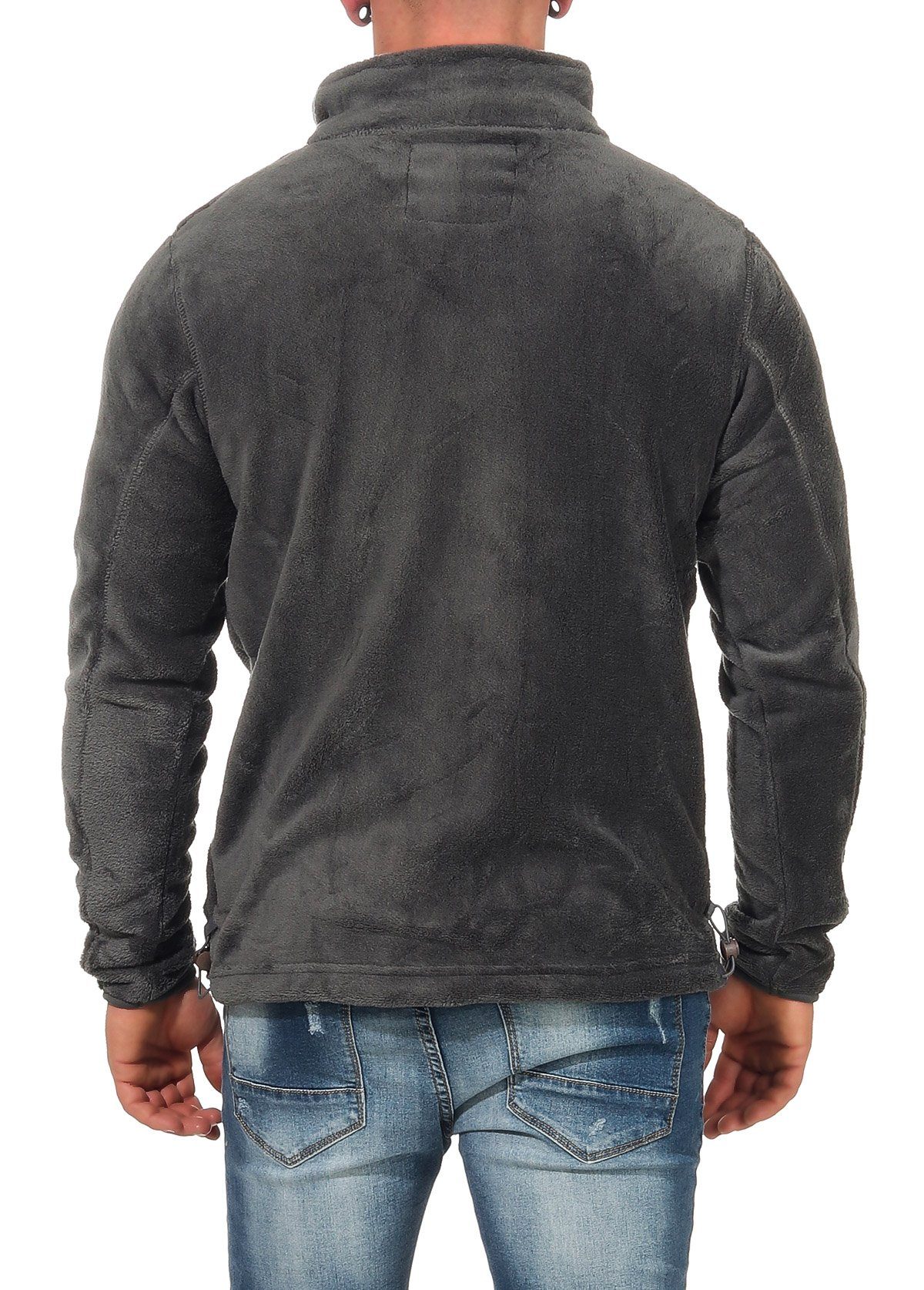 Geographical Norway Fleecejacke Herren Fleecejacke Outdoor Freizeit Jacke Fleece flauschig und warm auch in Großen Größen erhältlich, in Unifarbe, mit Stehkragen