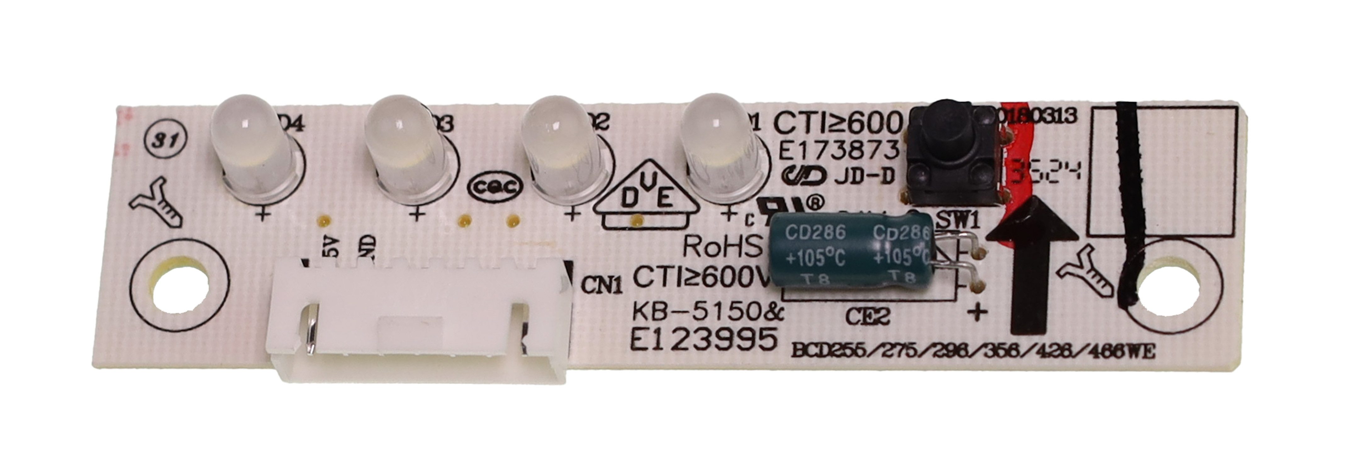 Montagezubehör Kühlschrank Midea 17131000008091 Bedien-/Displaymodul für KG178SFNF Gefrier-Kombin