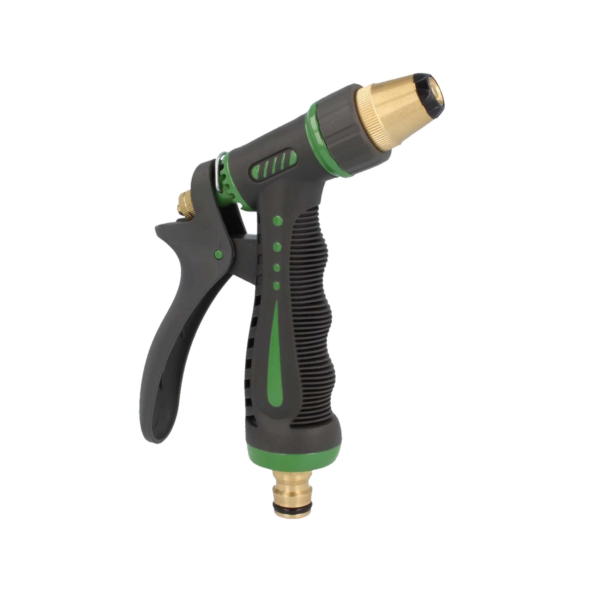 Schlauchverbinder Gartenbrause Gartenspritze mit Stecksystem, stufenlos verstellbar