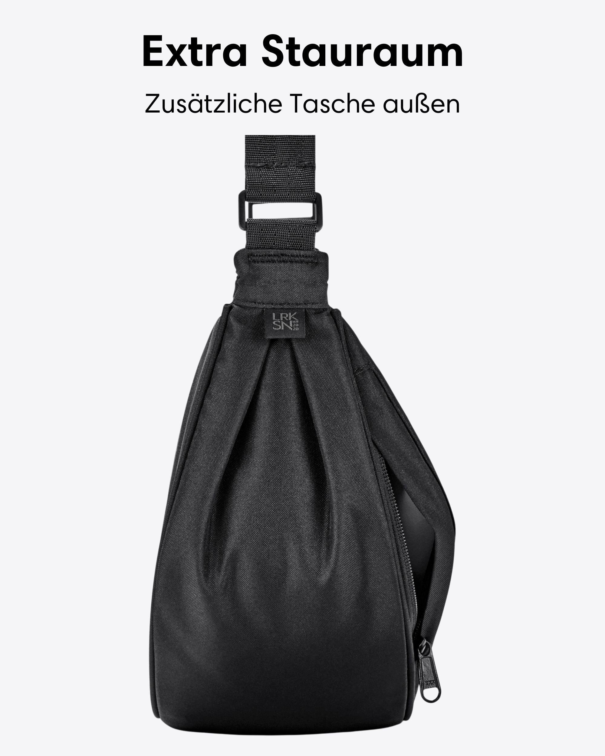 LARKSON Umhängetasche Solveig Medium Halbmondtasche für Damen und Herren, Stylische Crossbody Bag in Halbmond Form – Bild 5 von 5