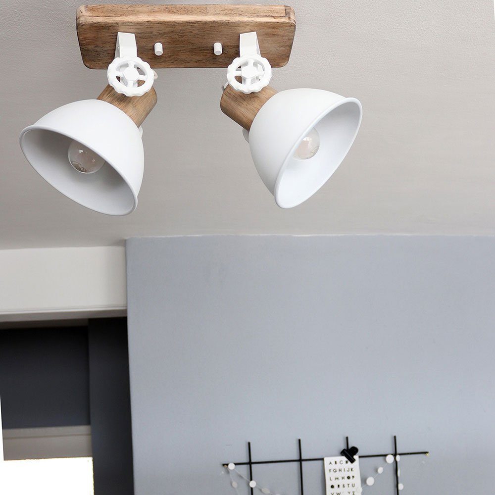 etc-shop LED Strahler Leuchtmittel VINTAGE Filament Zimmer Lampe Holz inklusive, Warmweiß, Decken Deckenspot, Beleuchtung Ess