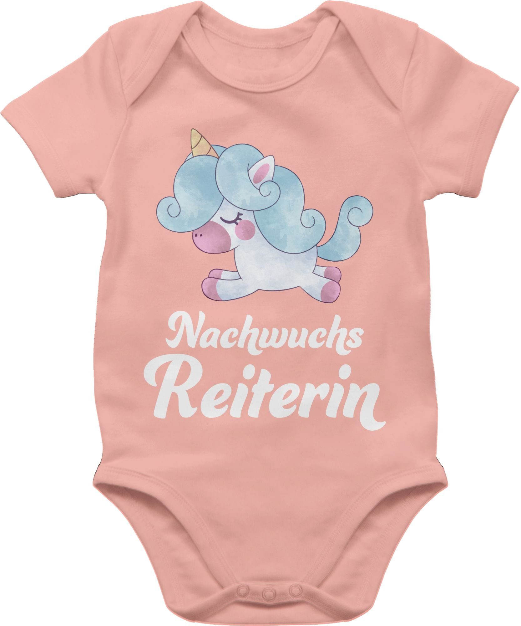 Shirtbody Nachwuchsreiterin Babyrosa 2 Pferd Shirtracer