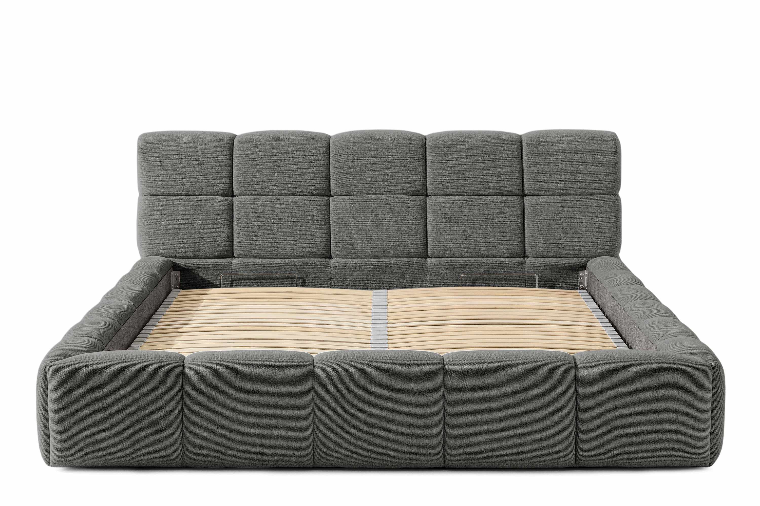 KONSIMO® Polsterbett Doppelbett AERI mit Stauraum, günstig online kaufen