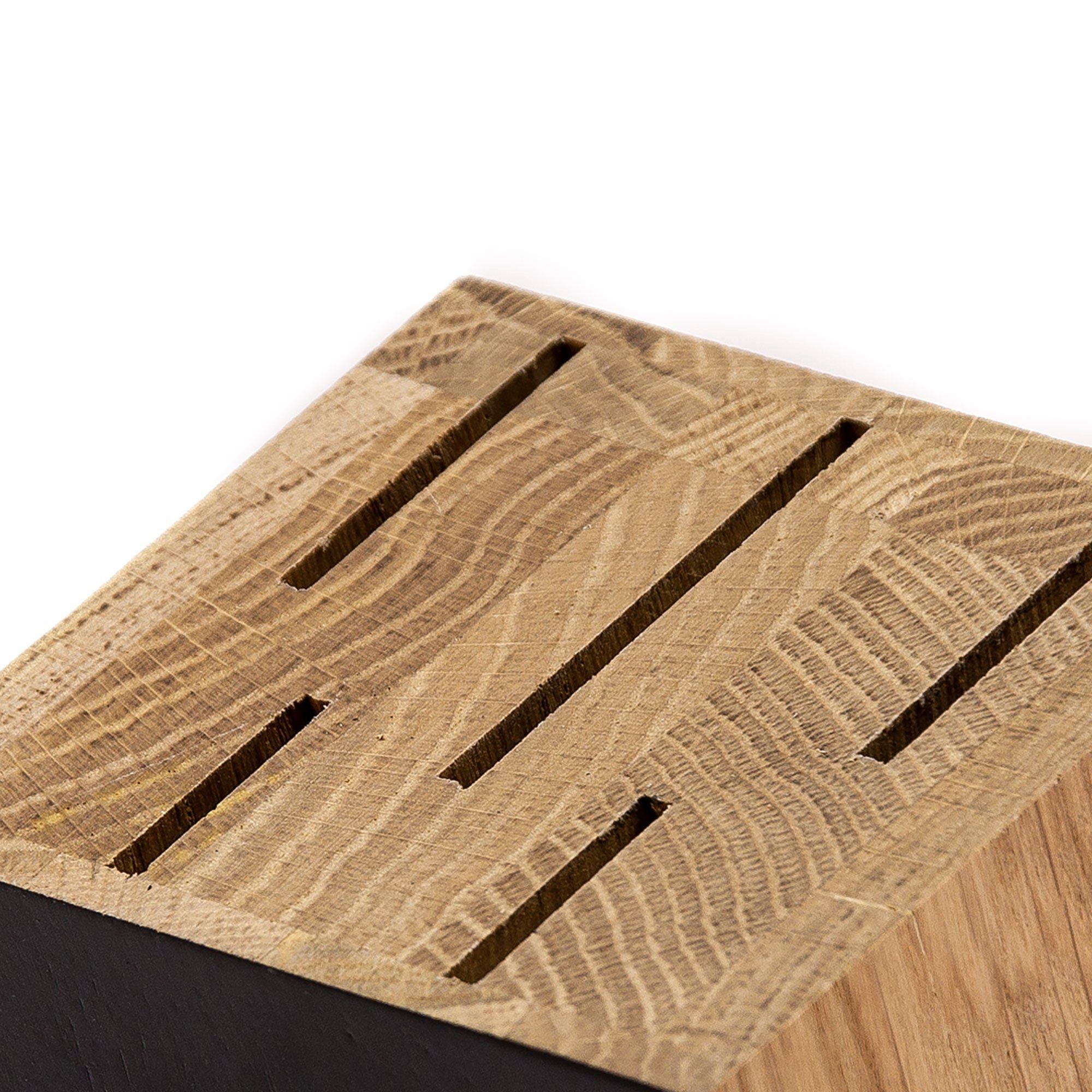 WoodFriends Küchenmesser modernes Anti-Rutsch-Füßen für Design Mit f. Eichenholz Koch, Geschenk aus Messerblock